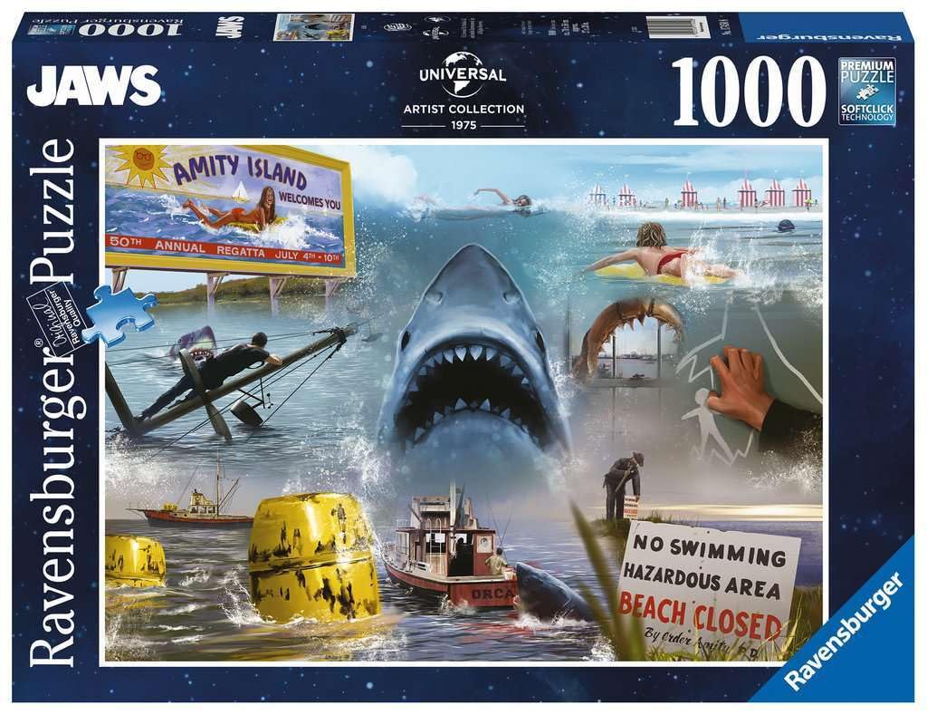 Ravensburger Universal Vault Collection Jaws 1000-Piece Puzzle – For Adults & Kids 12+