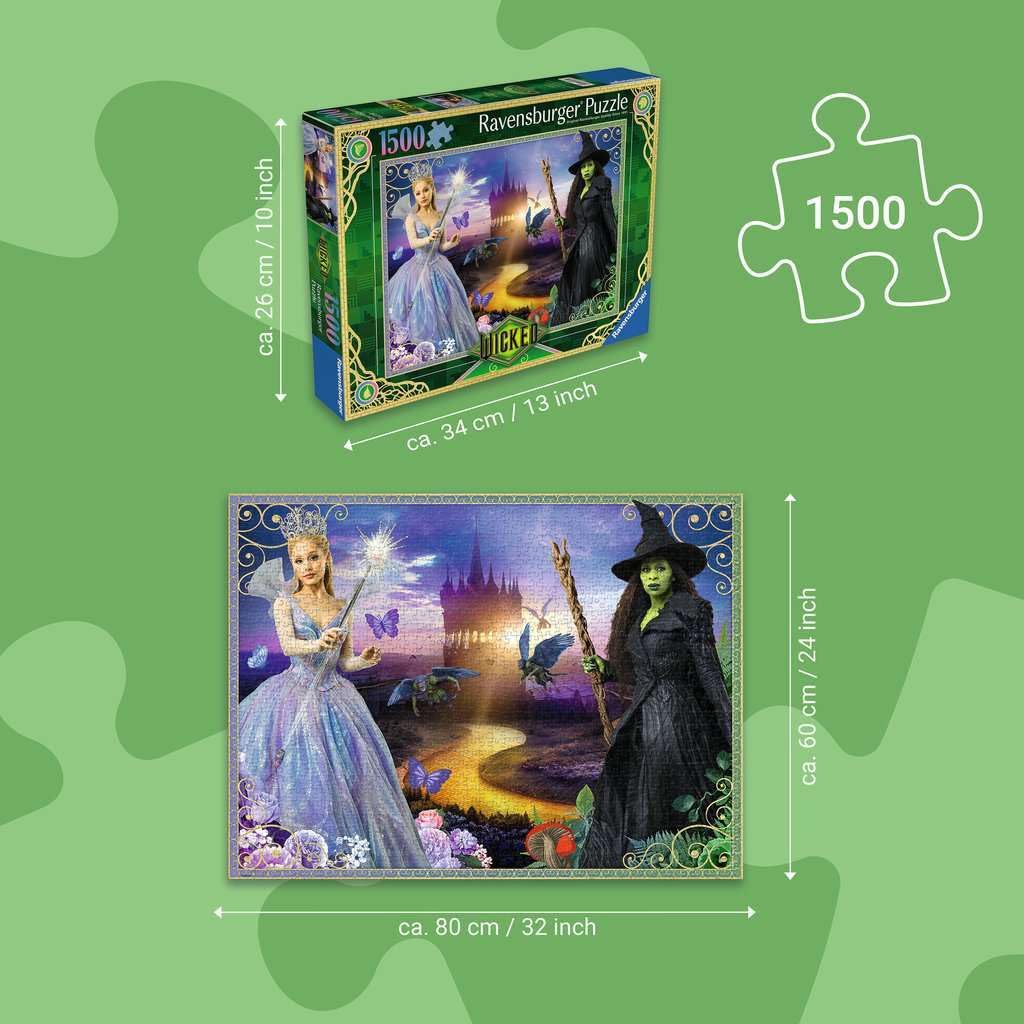 Ravensburger Wicked Movie Part 2 – 1500-Piece Jigsaw Puzzle | Premium Made in Europe Quality | FSC Certified