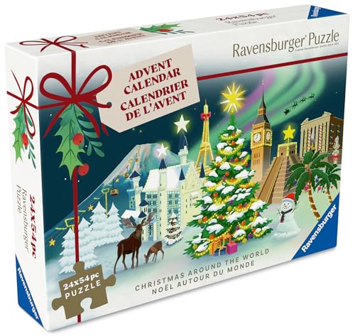Ravensburger Holiday Puzzle Advent Calendar – 24 Mini Puzzles (1,000+ Pieces) with Unique Winter Scenes