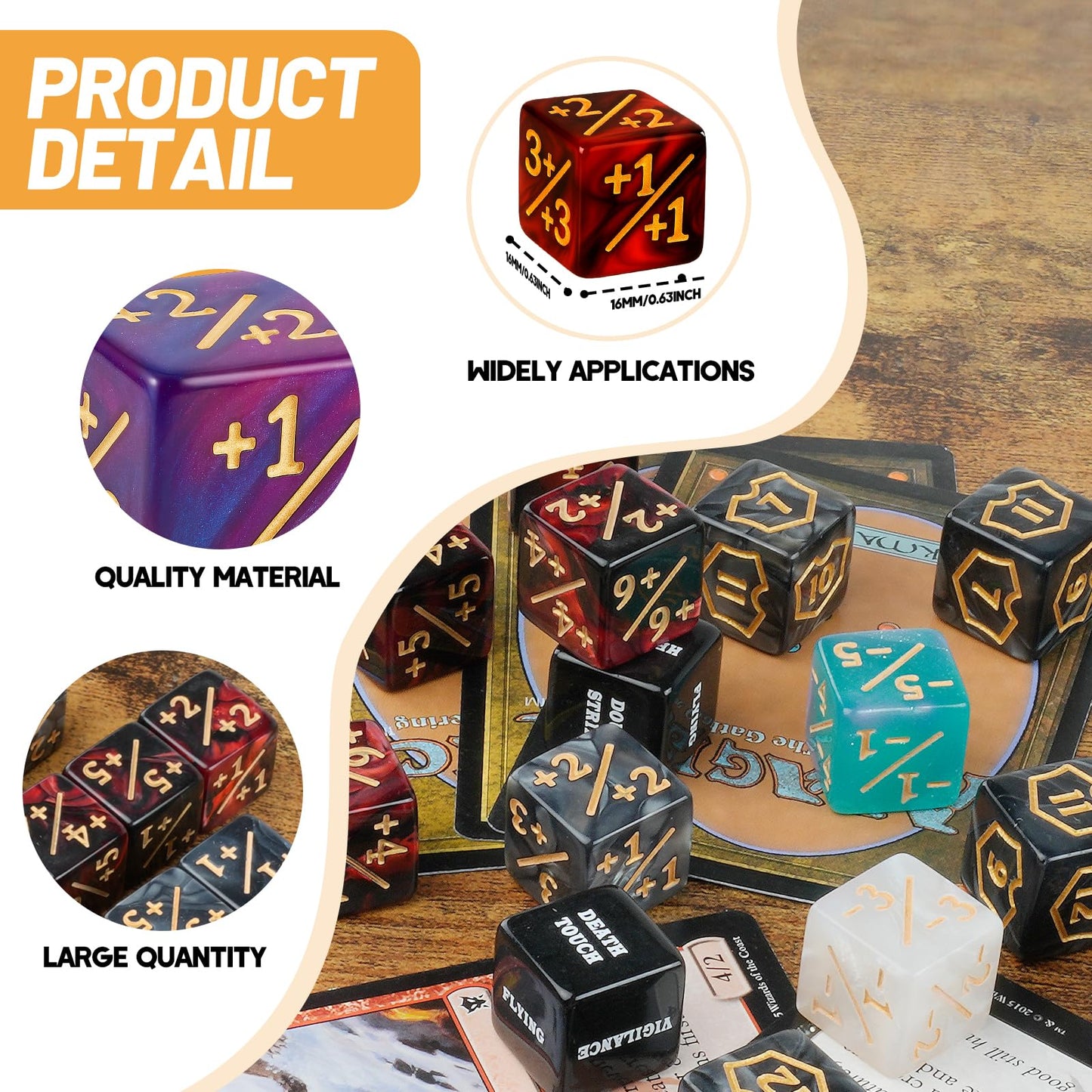 Ravonixis 500-Piece MTG Counter Set — Dice, Loyalty Counters & Tokens for MTG