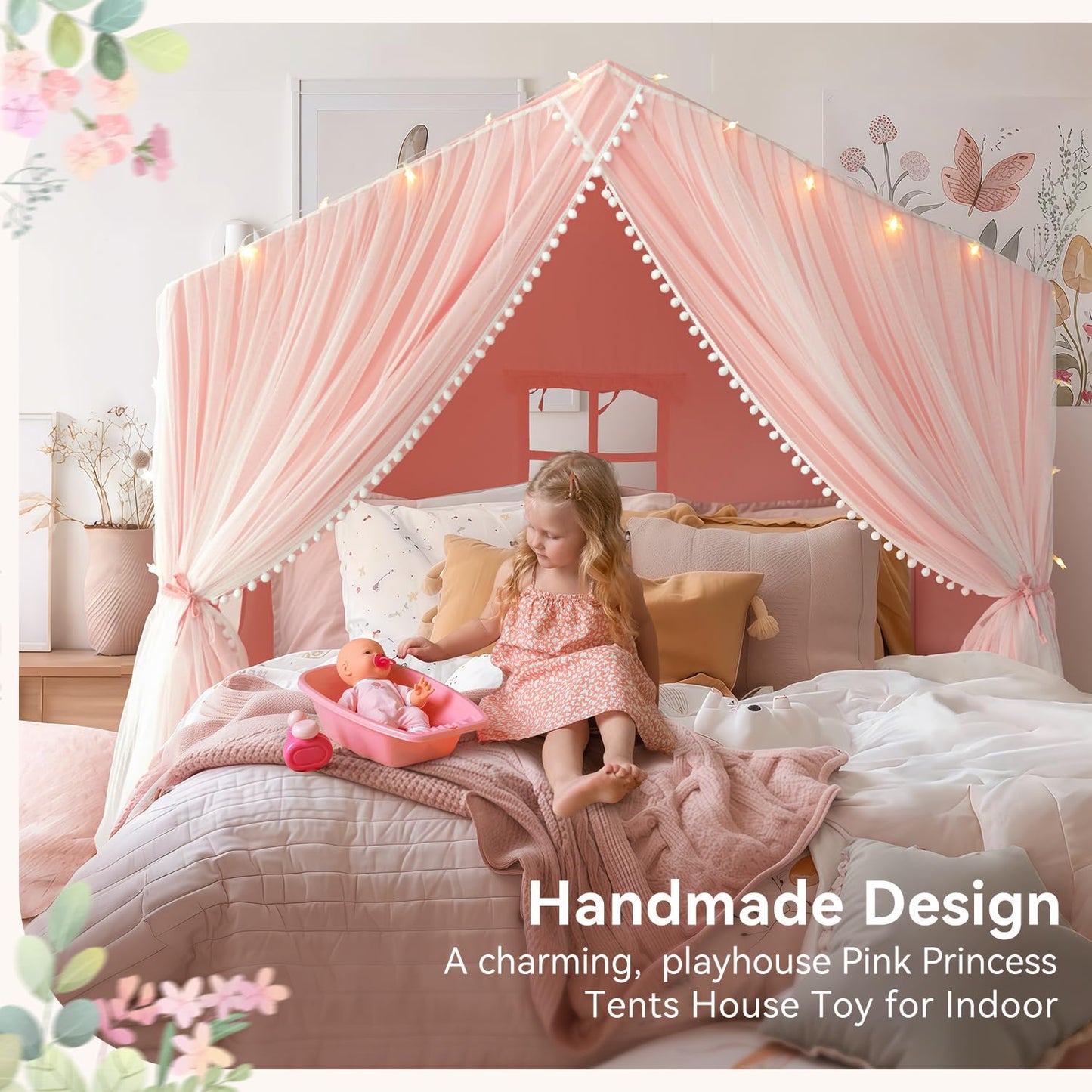 Razee Kids Tent with Matrix – Princess Indoor Playhouse for Girls