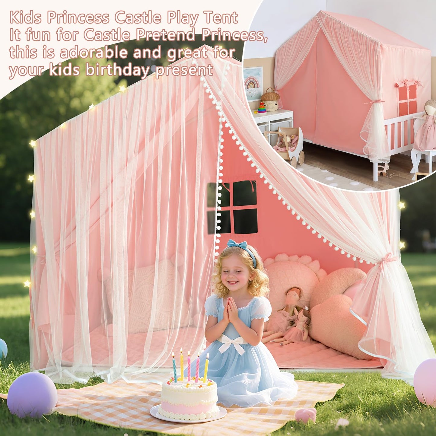 Razee Kids Tent with Matrix – Princess Indoor Playhouse for Girls