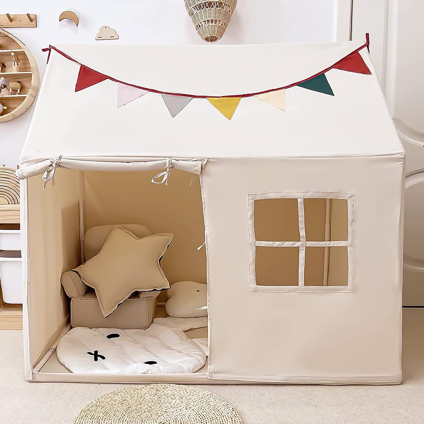 Razee Kids Indoor Play Tent – Large Playhouse with Pennant Banners