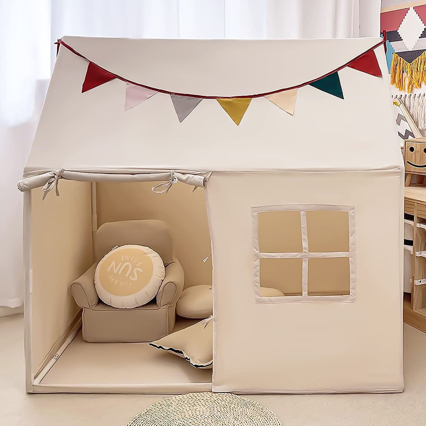 Razee Kids Indoor Play Tent – Large Playhouse with Pennant Banners