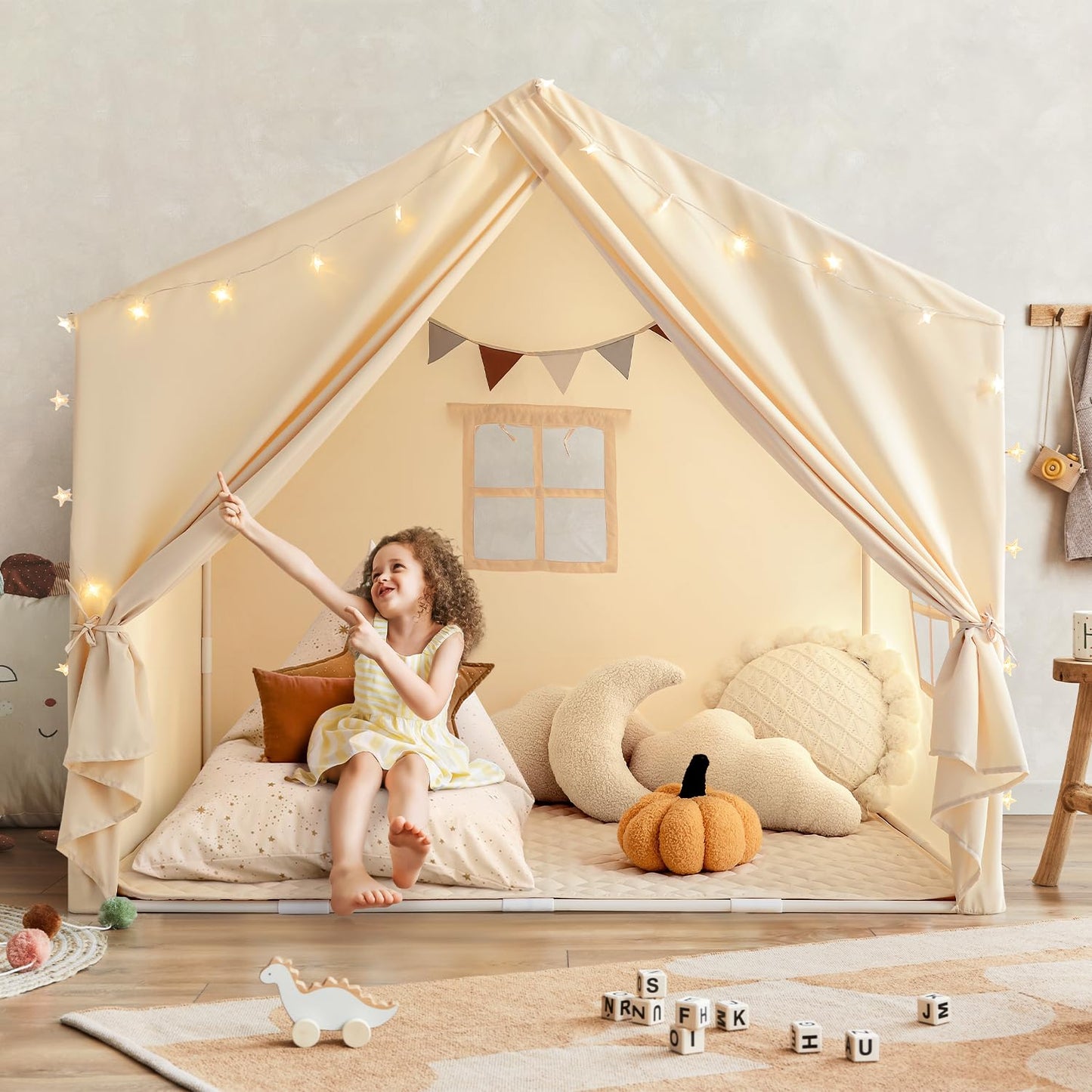 Razee Kids Play Tent with Padded Mat – Large Indoor Playhouse
