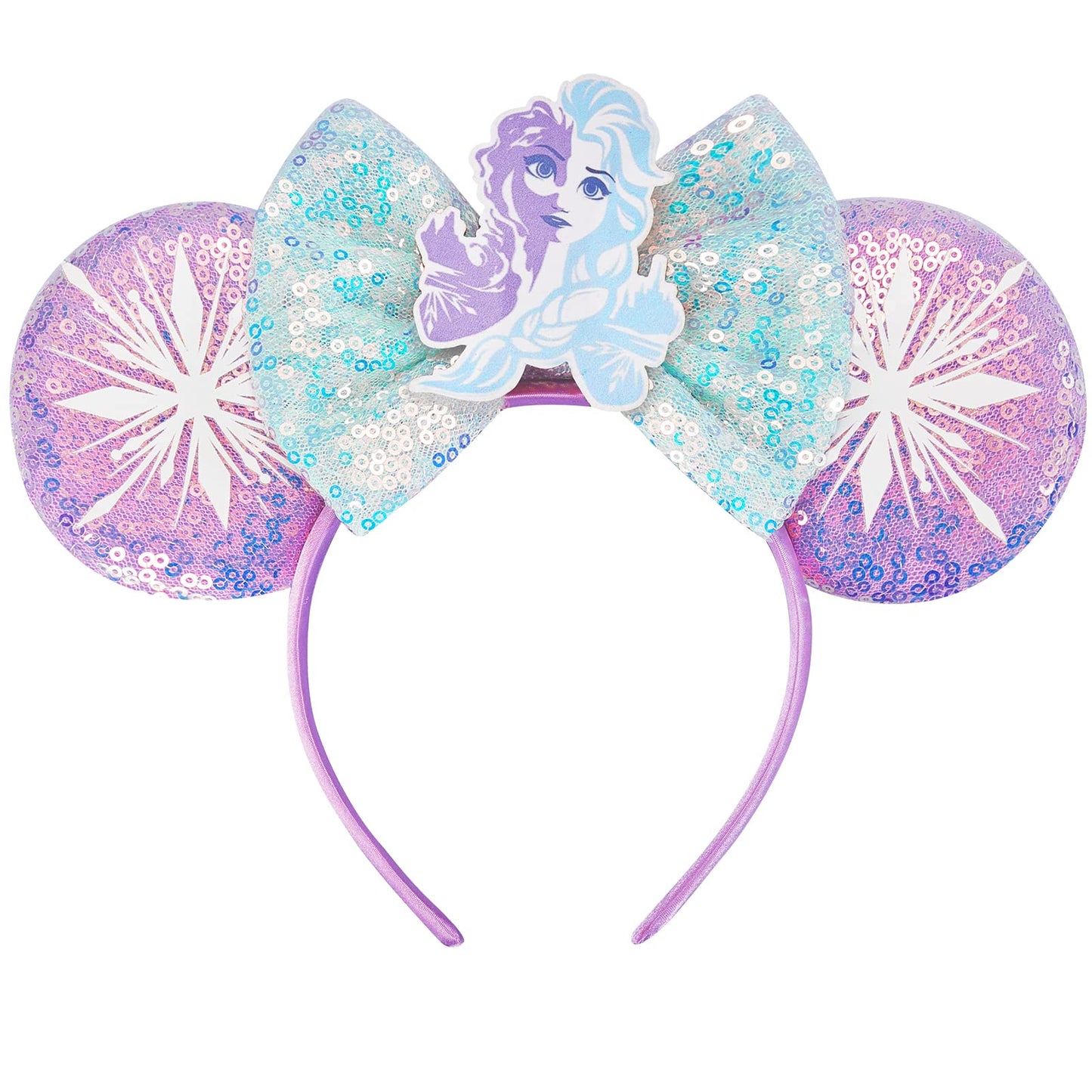 RAZKO Mouse Ears Headband – Sequin Minnie Ears, One Size, 16 Colors