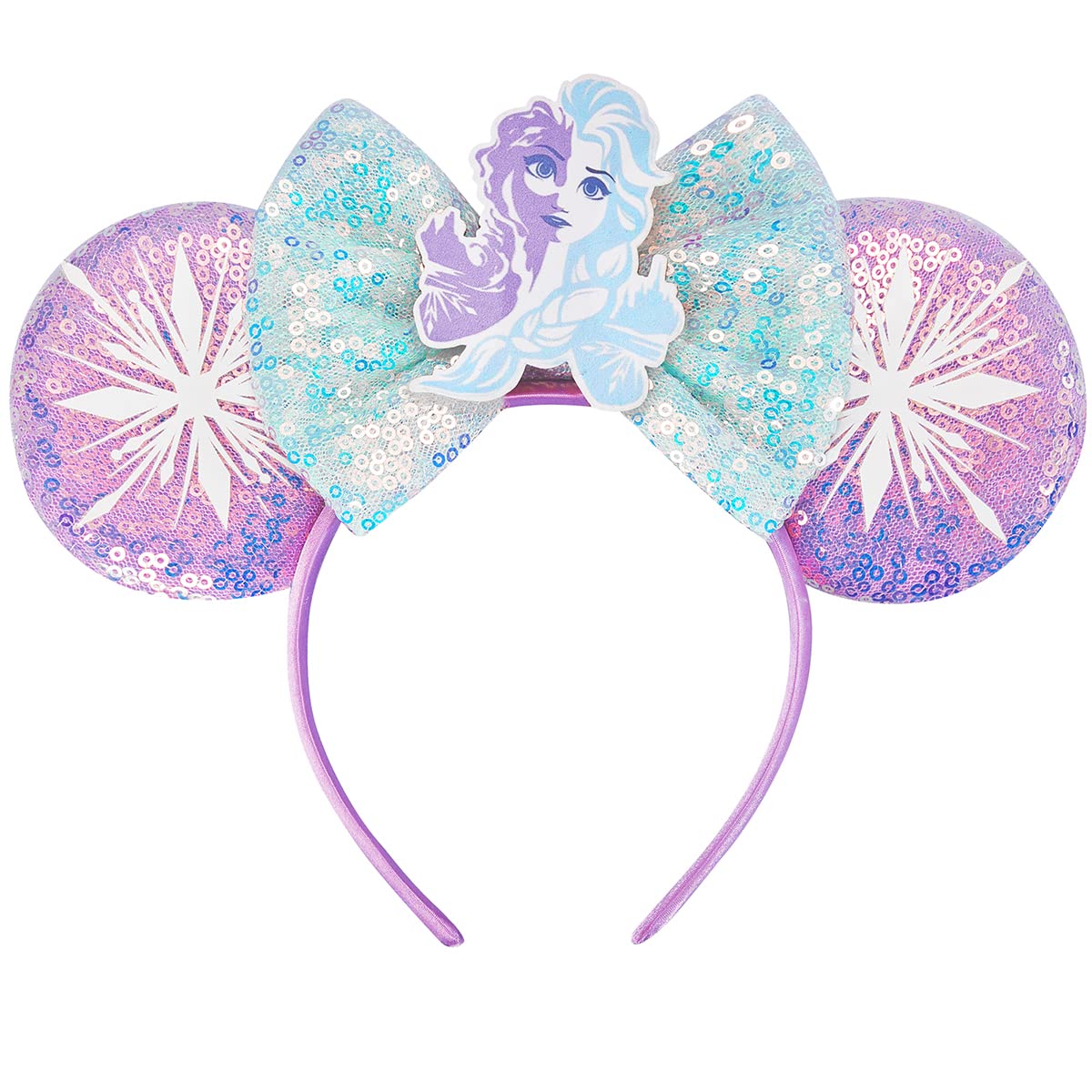 RAZKO Mouse Ears Headband – Sequin Minnie Ears, One Size, 16 Colors