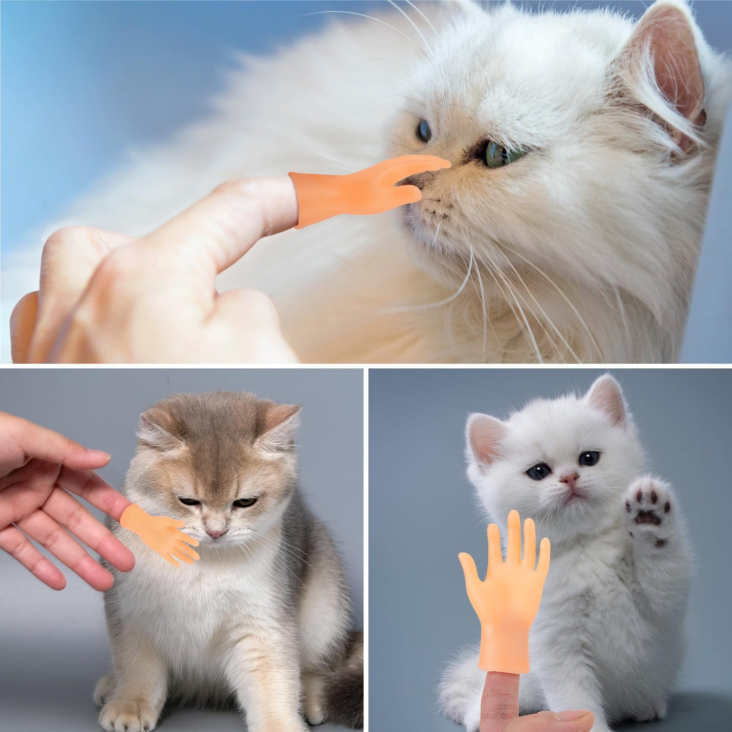 Rclxl 30 Pcs Tiny Finger Hands – Realistic Mini Finger Puppets for Parties