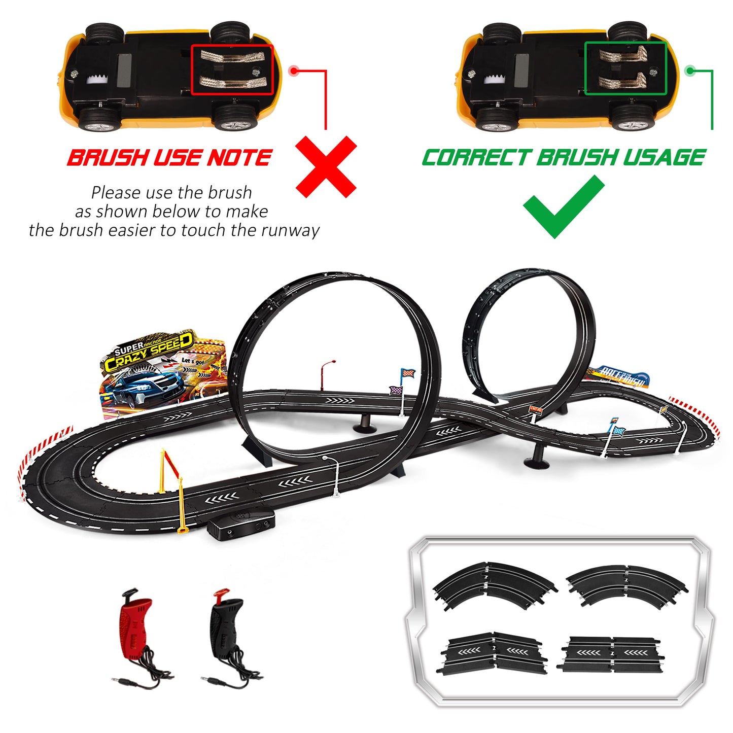 Rcovasc Kids Electric Slot Car Race Track Set | 2 Cars, Beginner Friendly