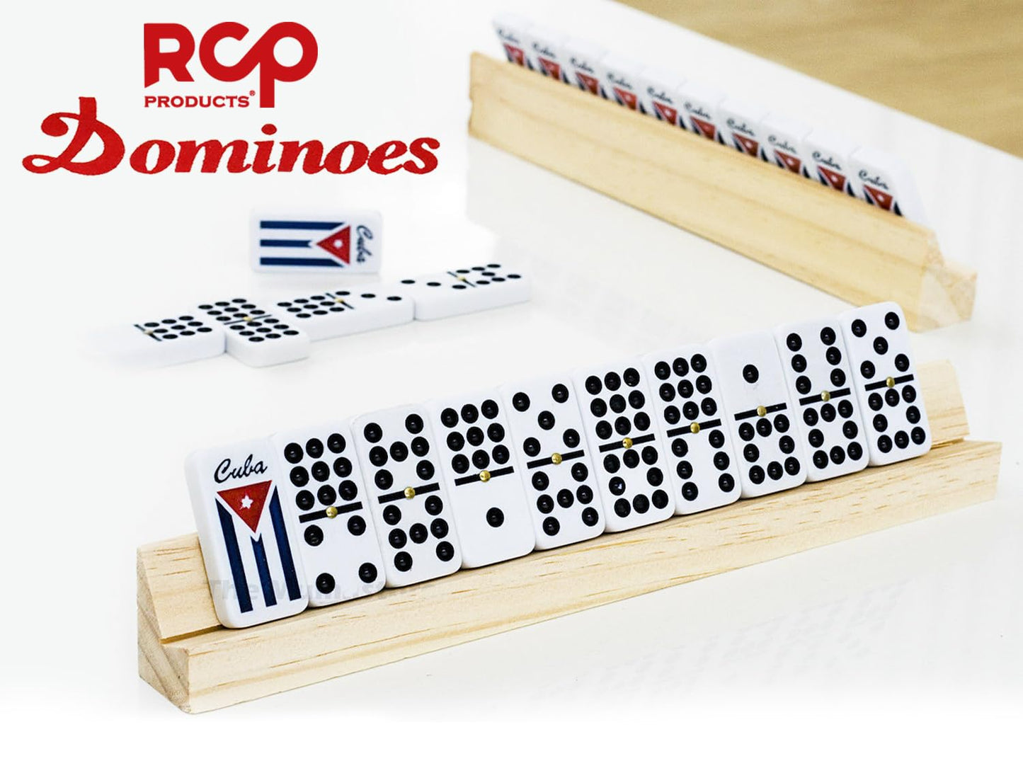 RCP PRODUCTS Dominos Set for Adults – Double Nine Dominoes (55 Tiles) with Metal Spinner | Travel & Home Board Game