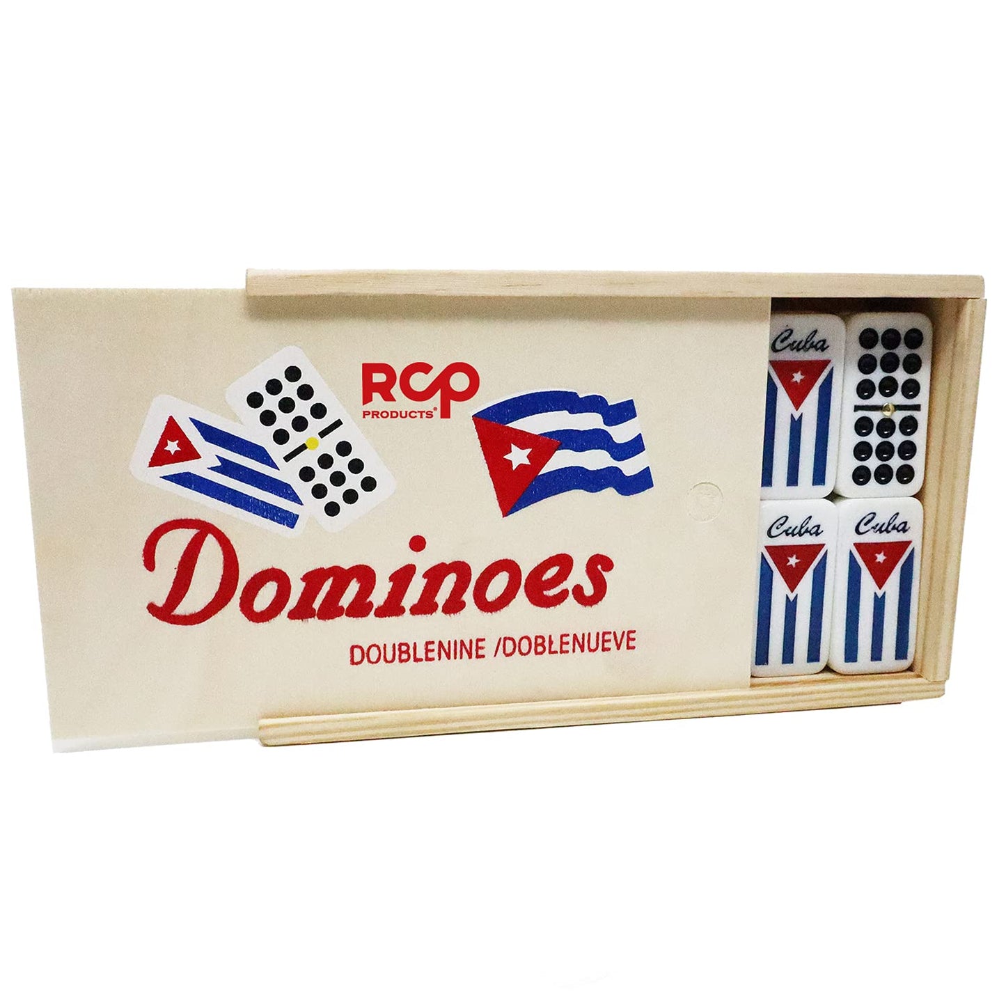 RCP PRODUCTS Dominos Set for Adults – Double Nine Dominoes (55 Tiles) with Metal Spinner | Travel & Home Board Game