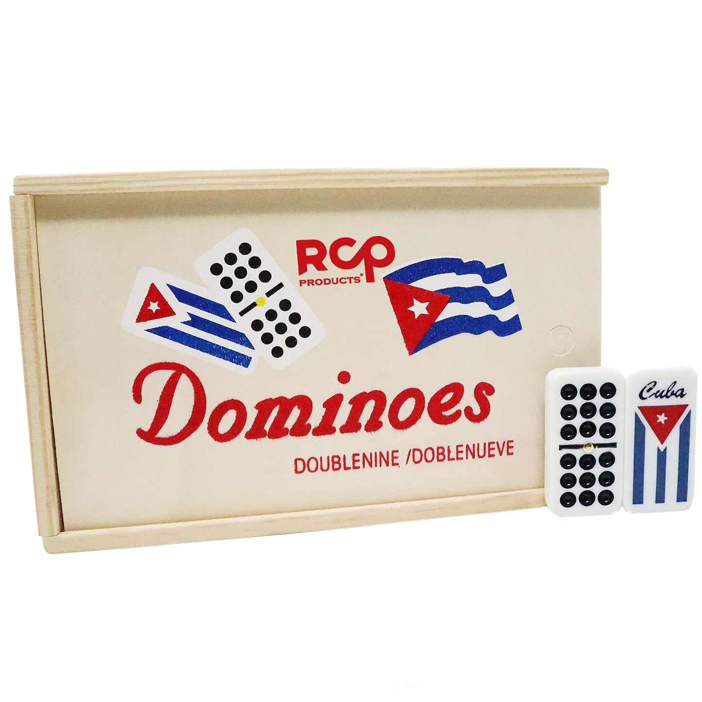 RCP PRODUCTS Dominos Set for Adults – Double Nine Dominoes (55 Tiles) with Metal Spinner | Travel & Home Board Game