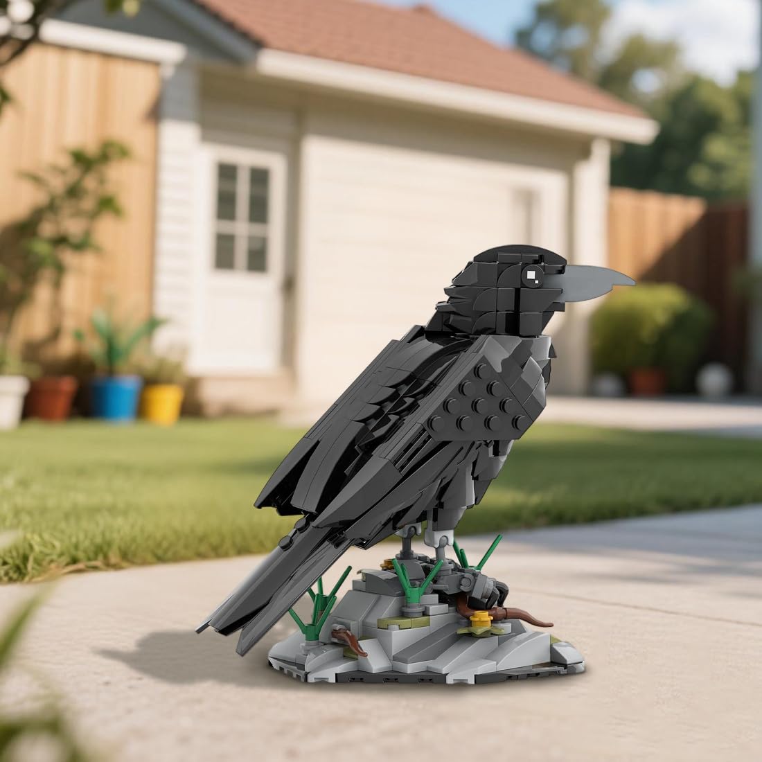 RCTRORCARY Raven Bird Building Set — Mechanical MOC for Adults, Desk Decor