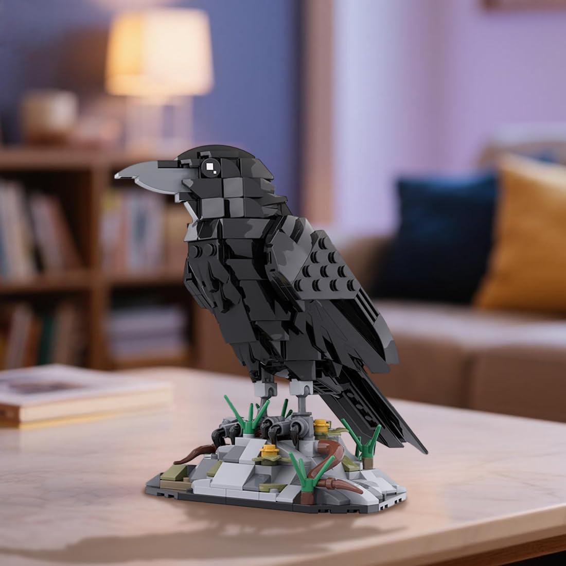 RCTRORCARY Raven Bird Building Set — Mechanical MOC for Adults, Desk Decor