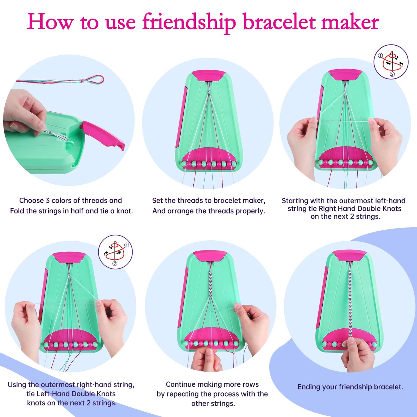 Rdfmy Friendship Bracelet Making Kit for Girls – Creative DIY Bracelet Kit for Kids 8-12 (Green)