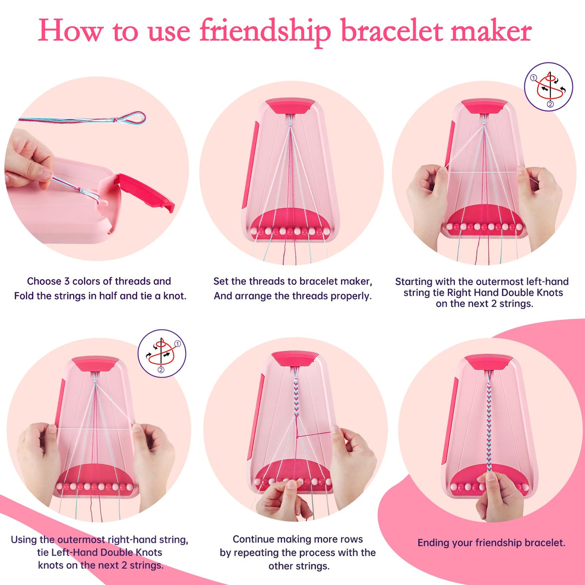 Rdfmy Friendship Bracelet Making Kit for Girls | Creative Arts & Crafts Kit for Kids 8-12