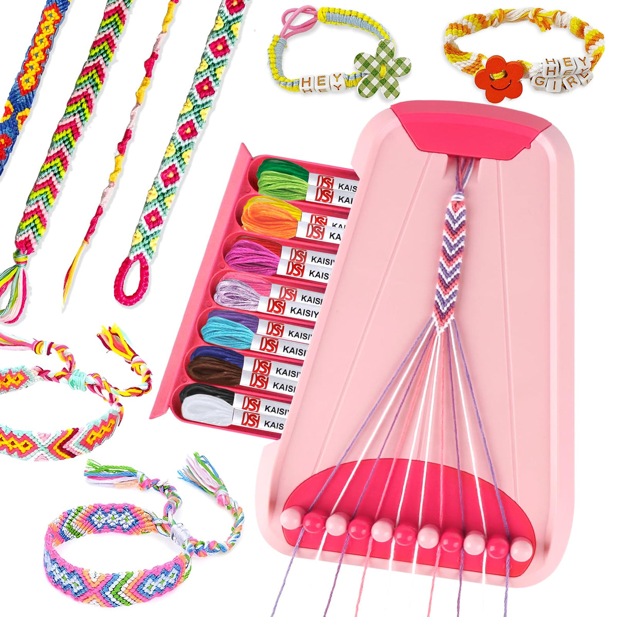 Rdfmy Friendship Bracelet Making Kit for Girls | Creative Arts & Crafts Kit for Kids 8-12