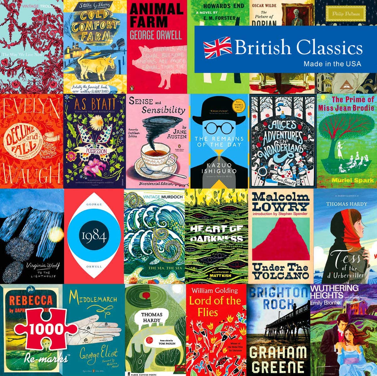 Re-Marks British Classics 1000-Piece Jigsaw Puzzle – Family Literary Edition