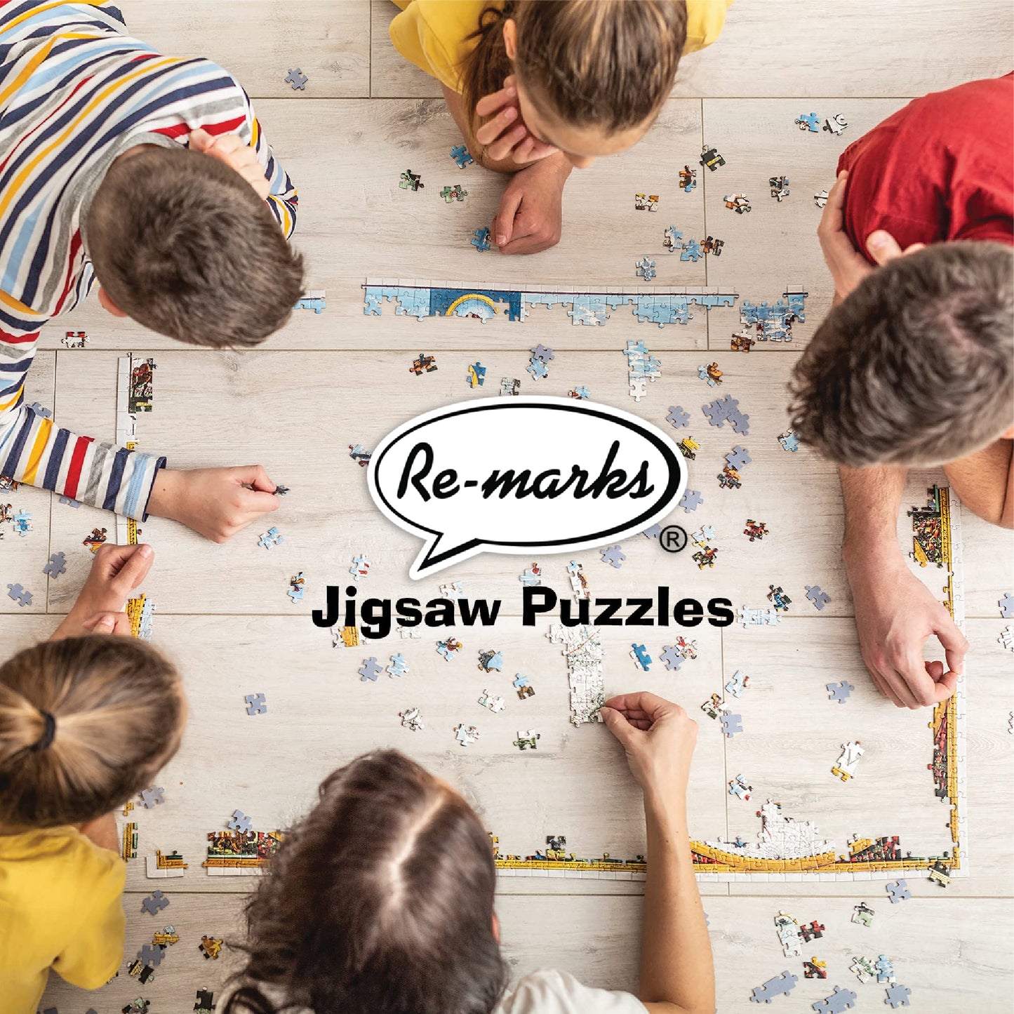 Re-Marks Map of The World Deluxe Jigsaw Puzzle with Whimsy Pieces – 850 Pieces