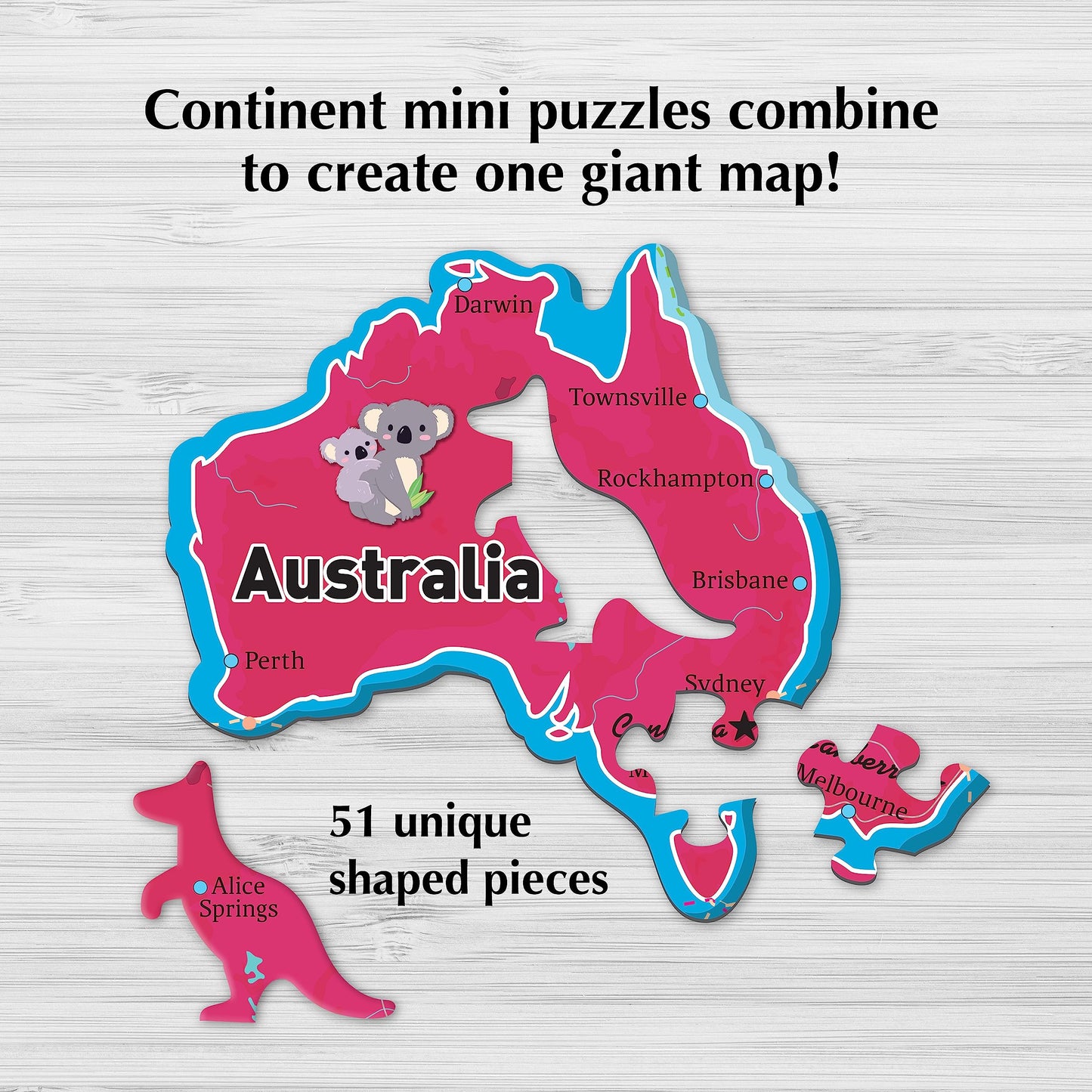 Re-Marks Map of The World Deluxe Jigsaw Puzzle with Whimsy Pieces – 850 Pieces