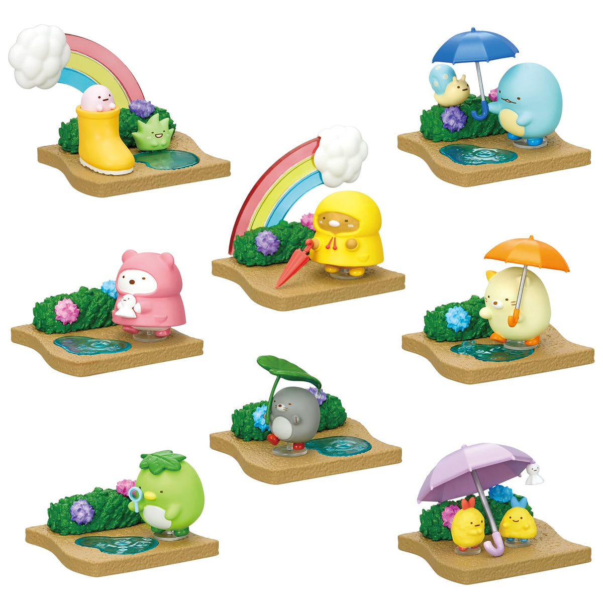 Re-Ment Sumikko Gurashi Walking on a Rainy Day Blind Box – 1 of 8 Collectible Mini Figurines
