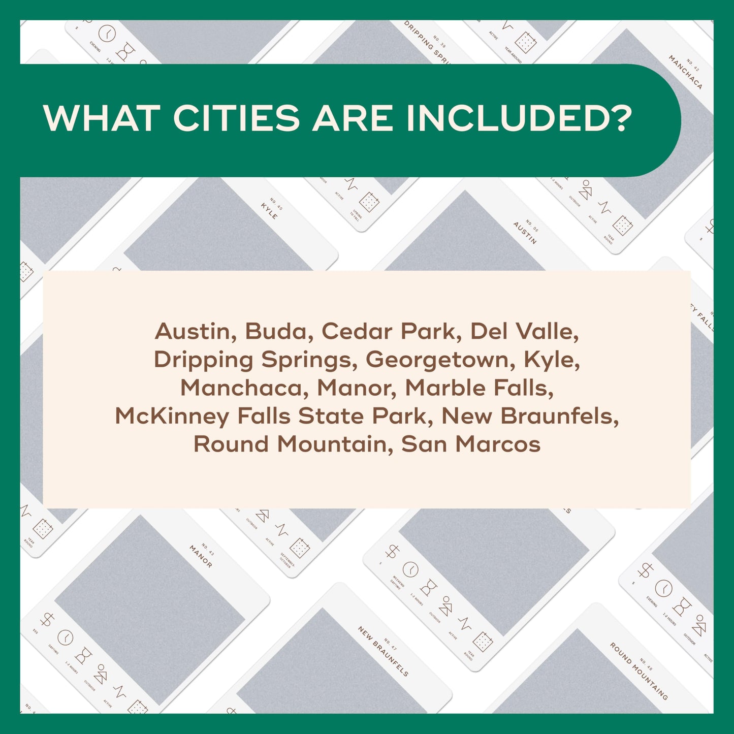 Reach International Outfitters Austin Adventure Bucket List – 50 Scratch-Off Cards