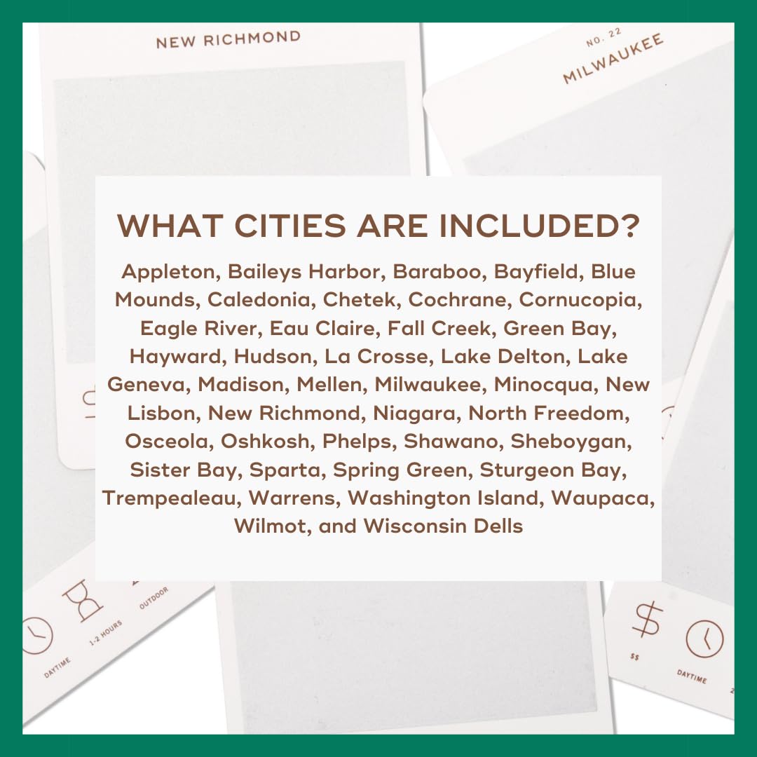Reach International Outfitters Wisconsin Adventure Bucket List — 50 Scratch-Off Cards for Outdoor Activities & Road Trips