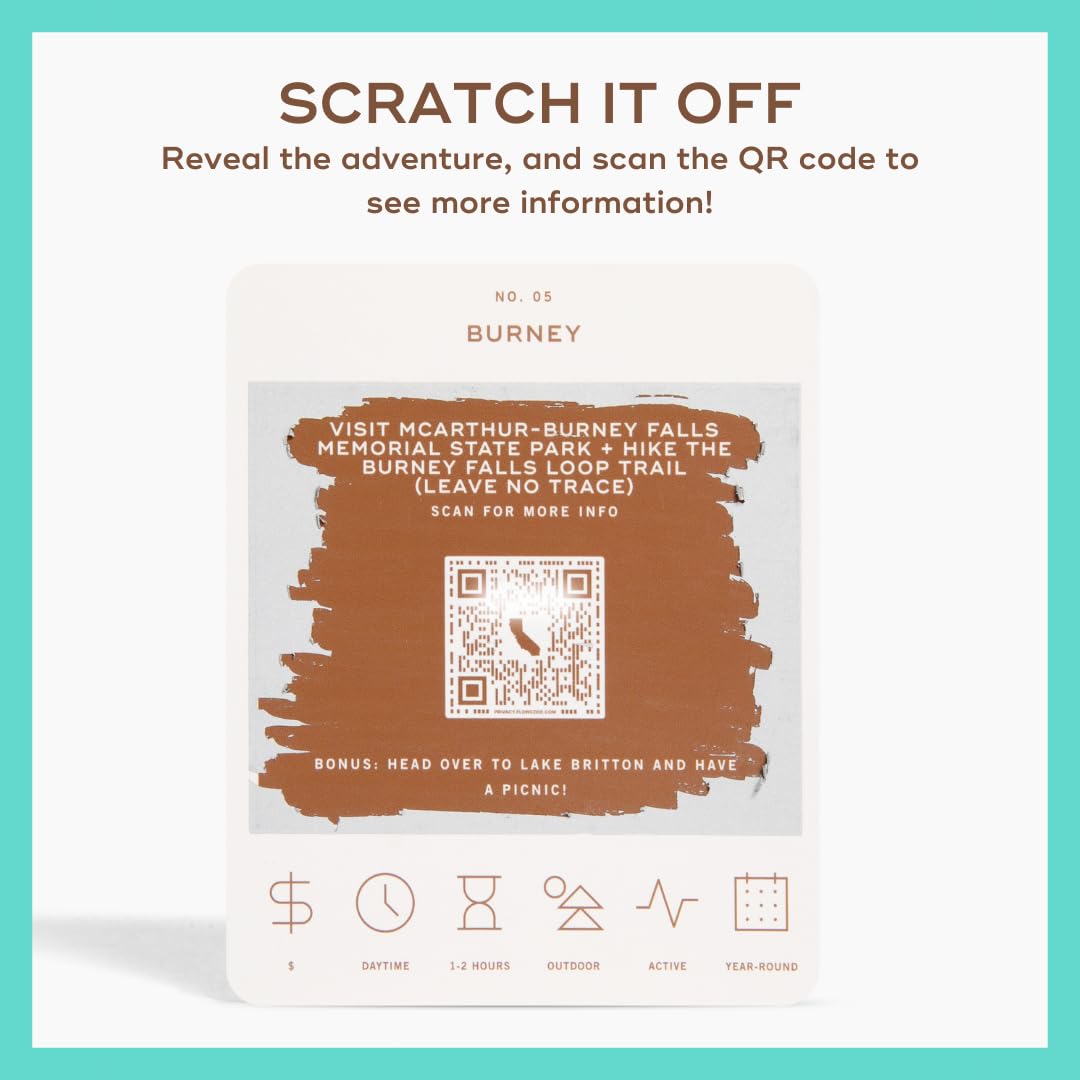 Reach International Outfitters California Adventure Bucket List: 50 Scratch-Off Cards for California Road Trips
