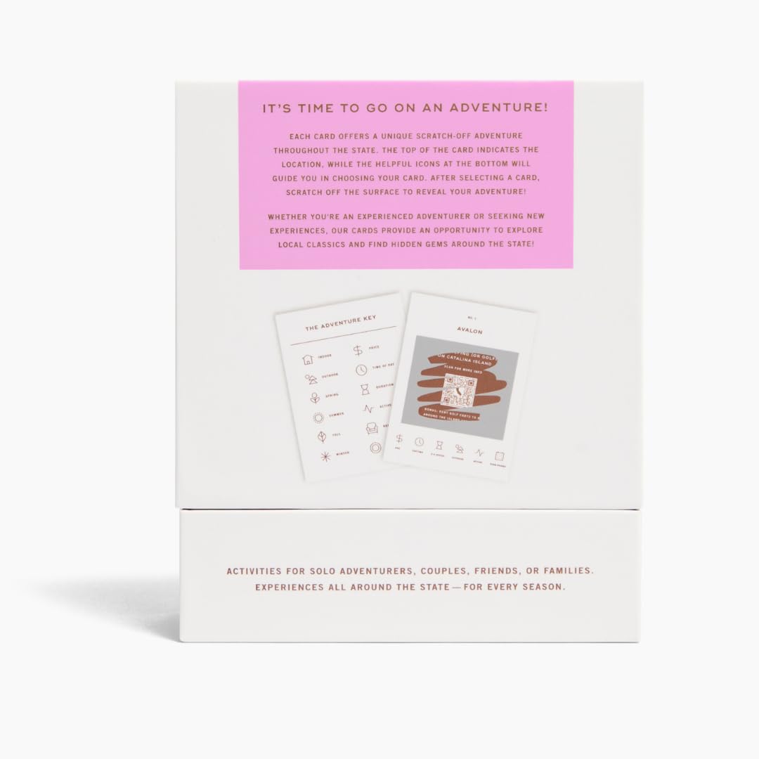 Reach International Outfitters California Adventure Bucket List: 50 Scratch-Off Cards for California Road Trips