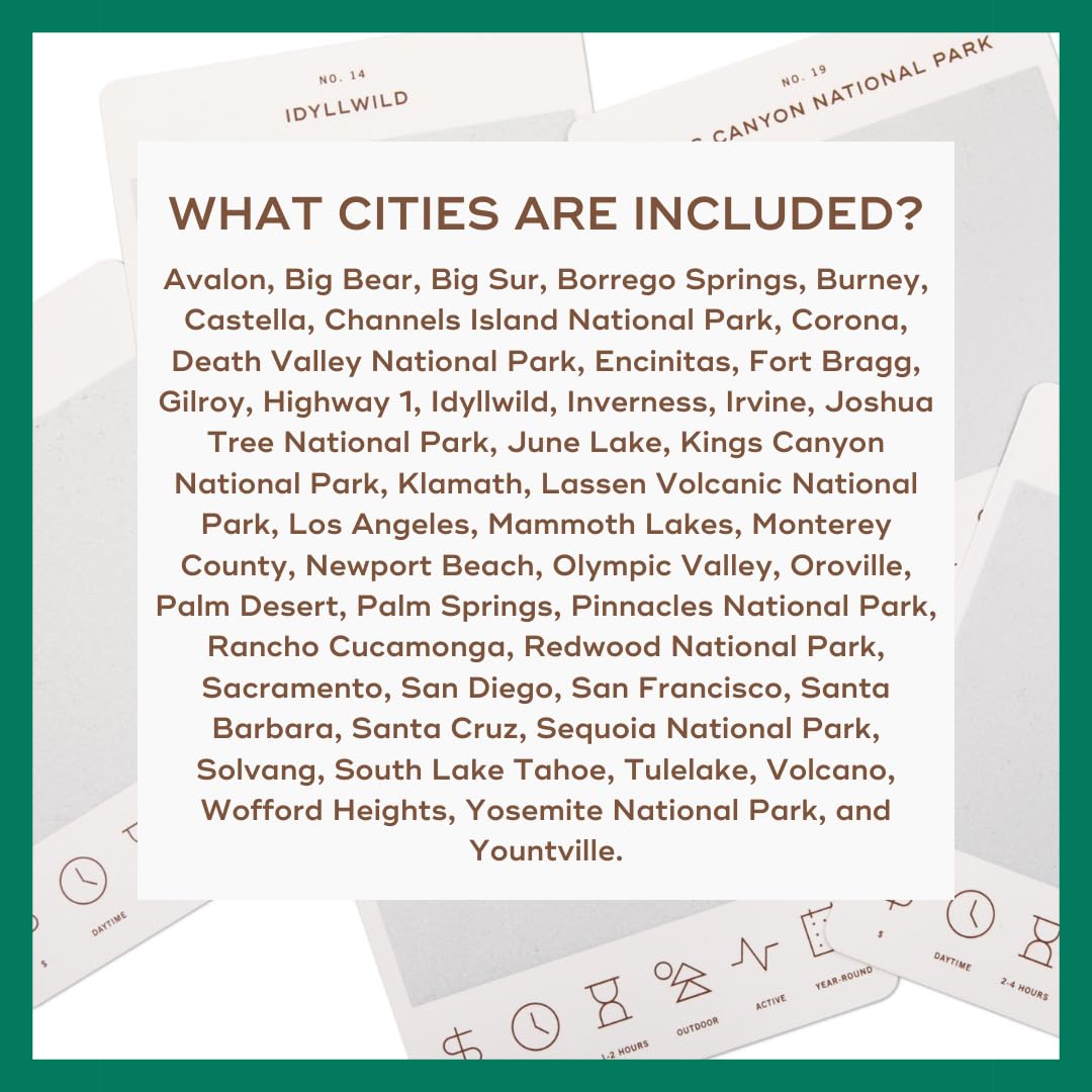 Reach International Outfitters California Adventure Bucket List: 50 Scratch-Off Cards for California Road Trips