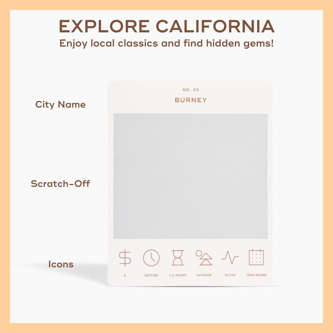Reach International Outfitters California Adventure Bucket List: 50 Scratch-Off Cards for California Road Trips