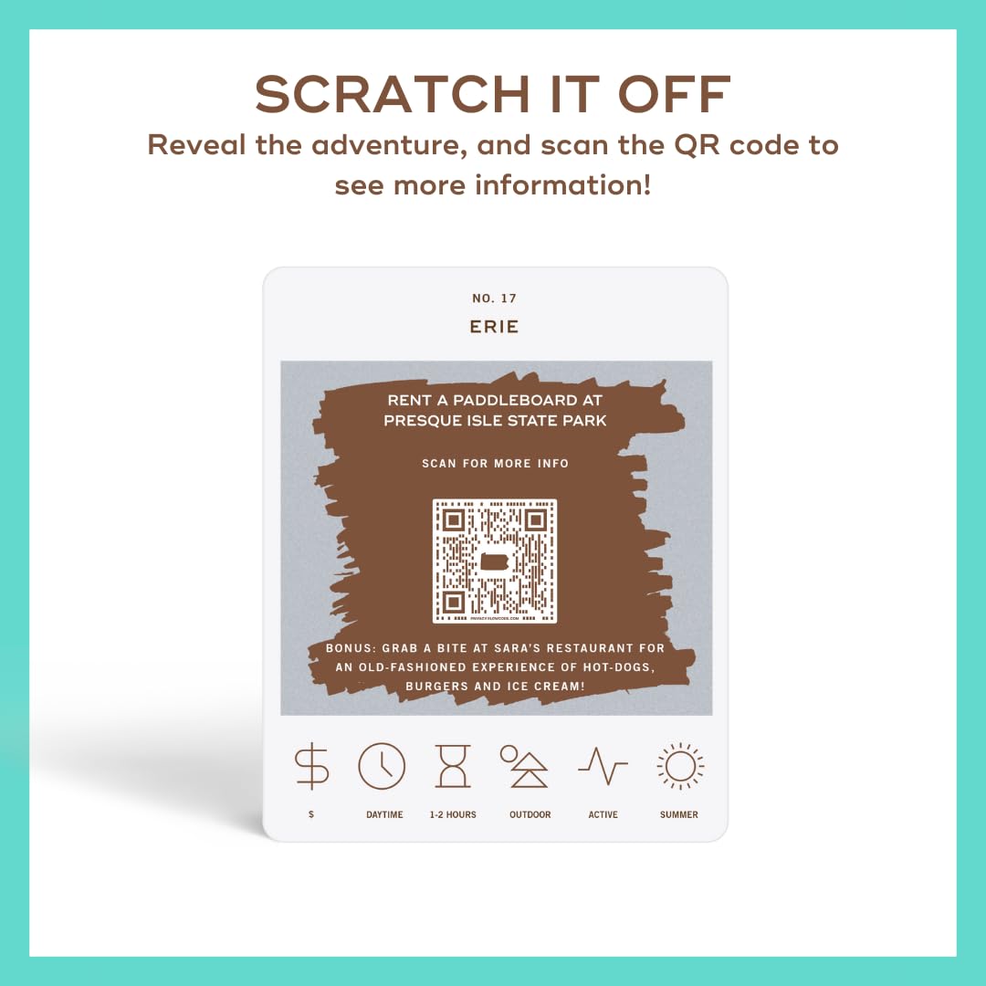 Reach International Outfitters PA Adventure Bucket List – 50 Scratch-Off Cards