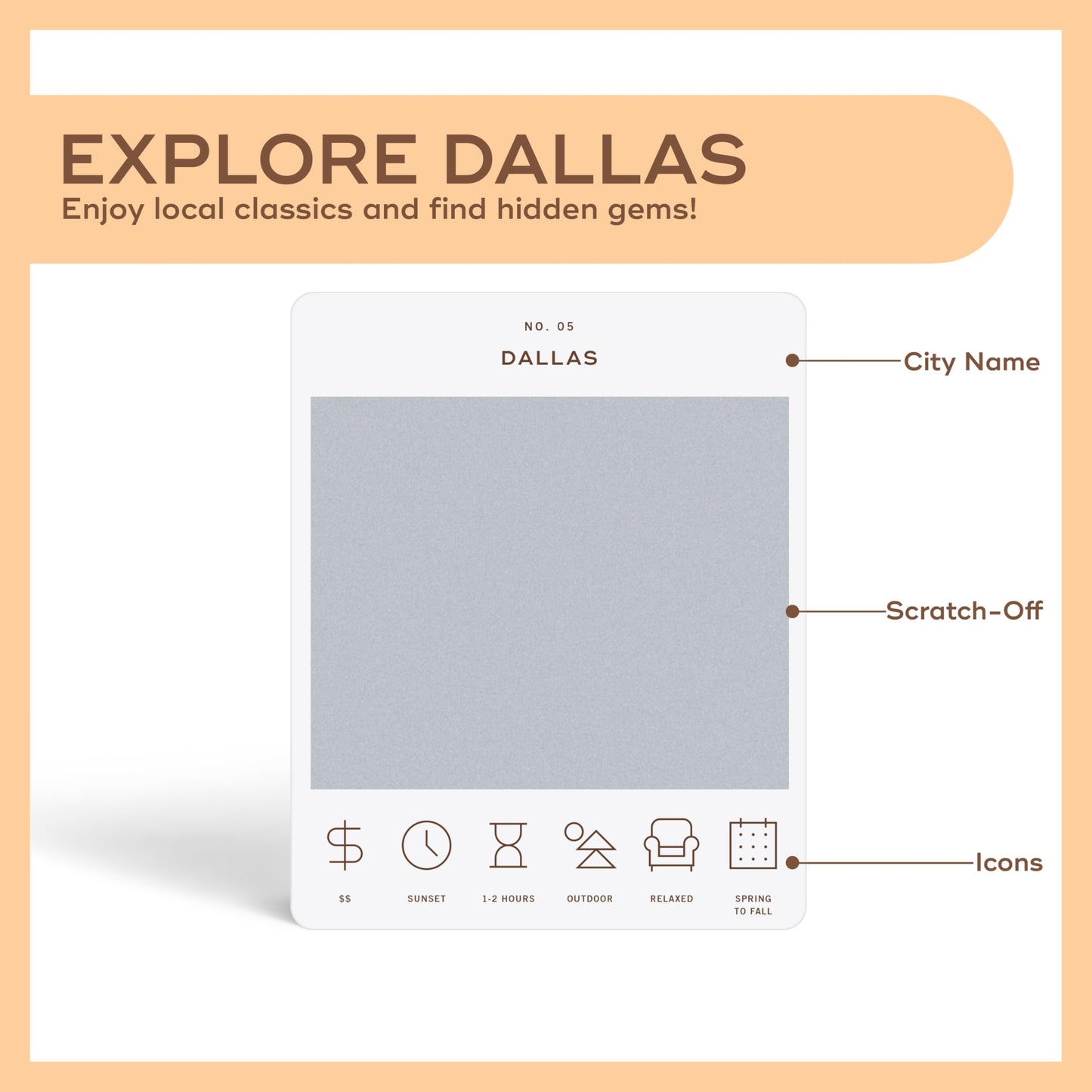 Dallas Fort Worth Adventure Bucket List – 50 Scratch-Off Cards by Reach International Outfitters