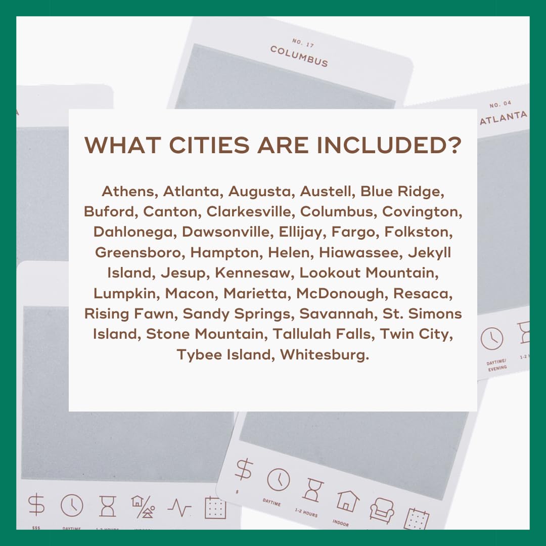 Reach International Outfitters Georgia Adventure Bucket List: 50 Scratch-Off Cards for Outdoor Activities & Road Trips