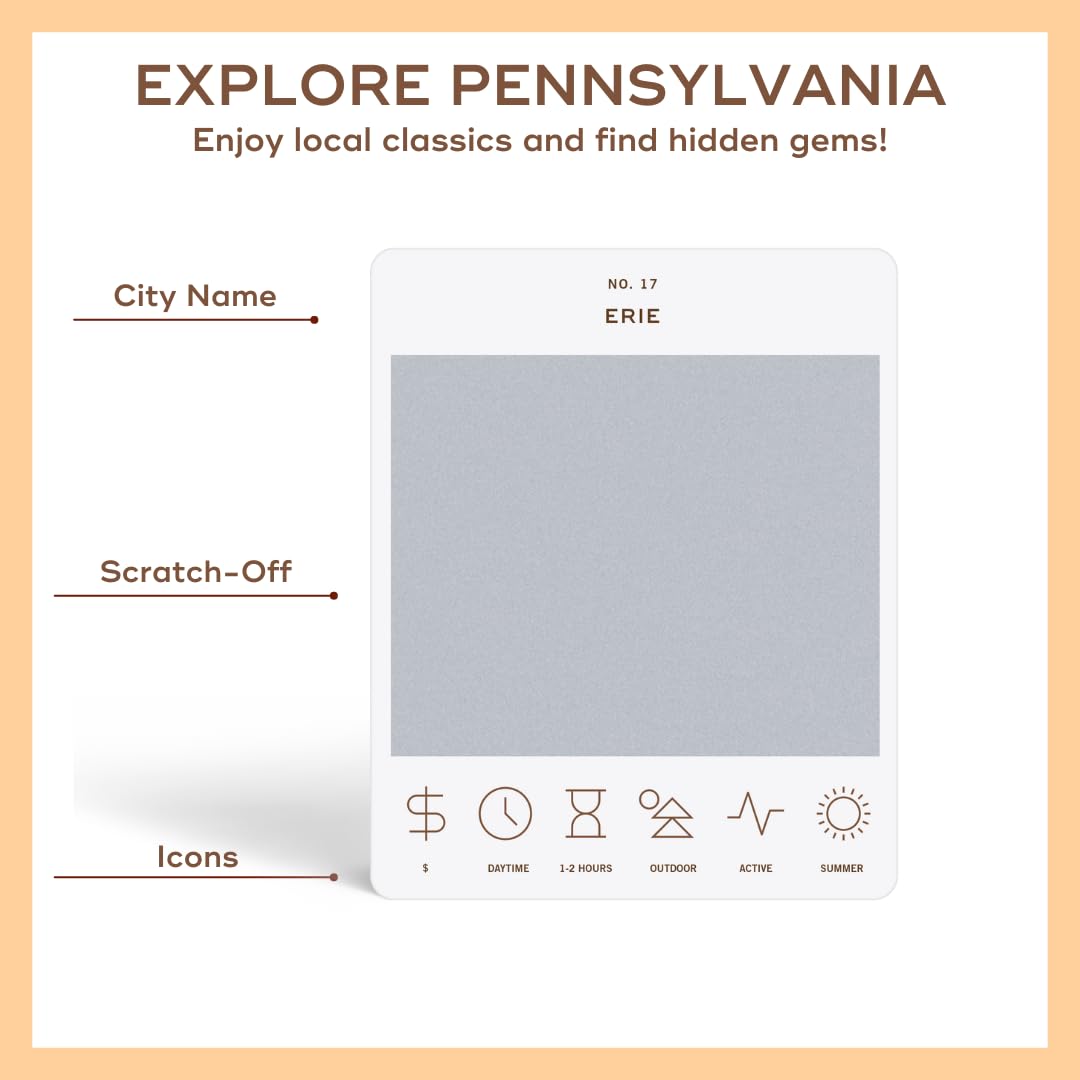Reach International Outfitters PA Adventure Bucket List – 50 Scratch-Off Cards