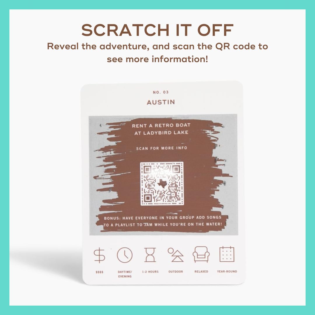 Reach International Outfitters Texas Adventure Bucket List: 50 Scratch-Off Cards for Texas Activities & Road Trips