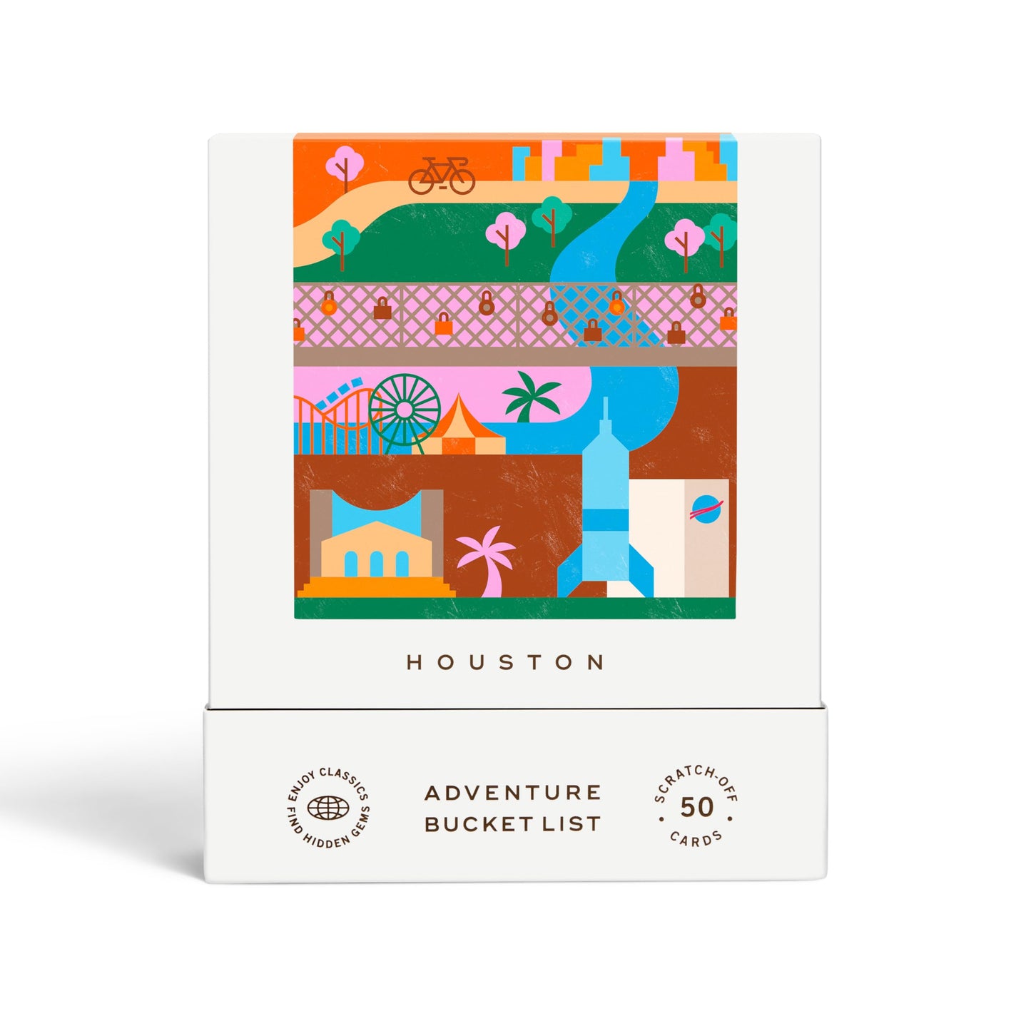 Reach International Outfitters Houston Adventure Bucket List – 50 Scratch-Off Cards for Outdoor Activities & Landmarks