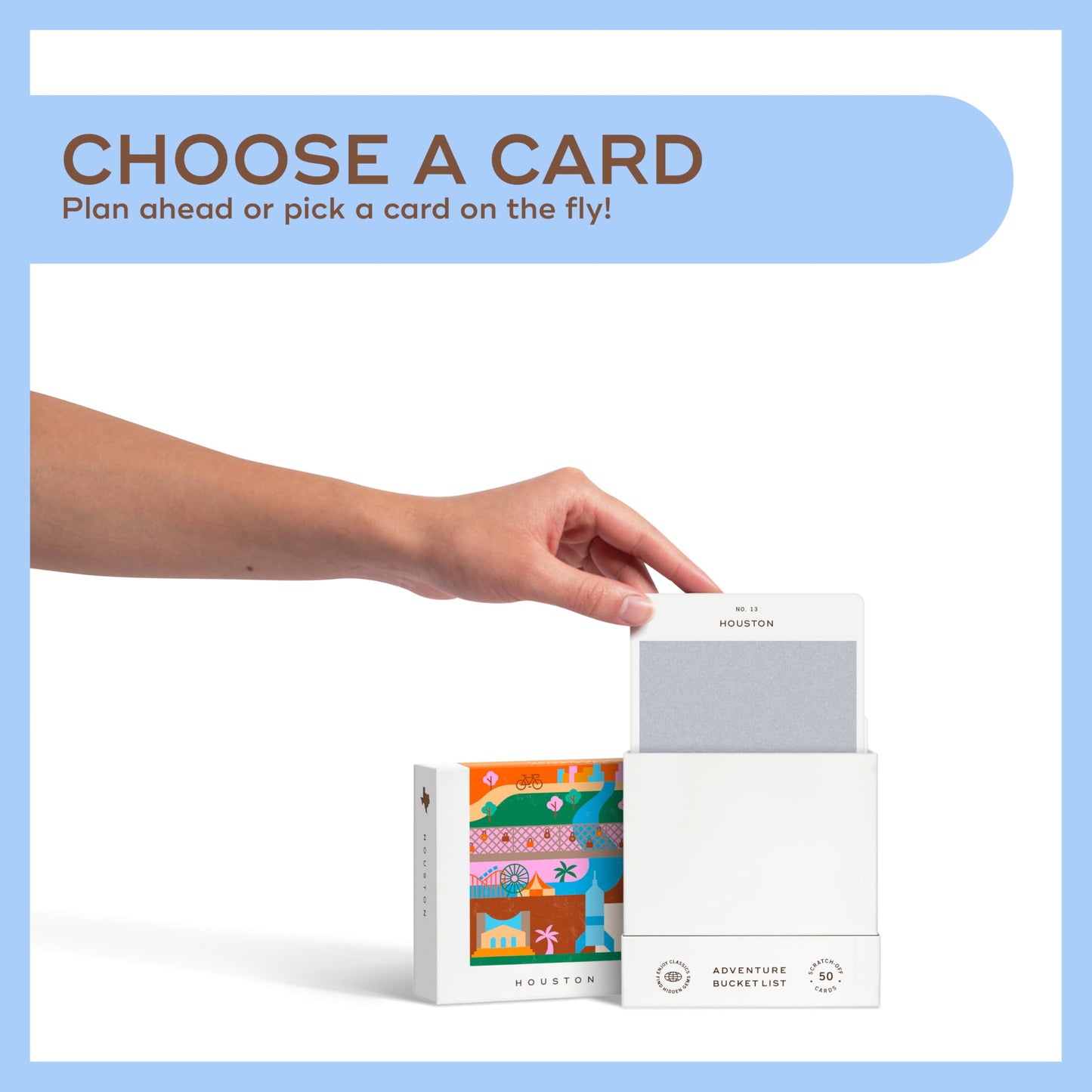 Reach International Outfitters Houston Adventure Bucket List – 50 Scratch-Off Cards for Outdoor Activities & Landmarks