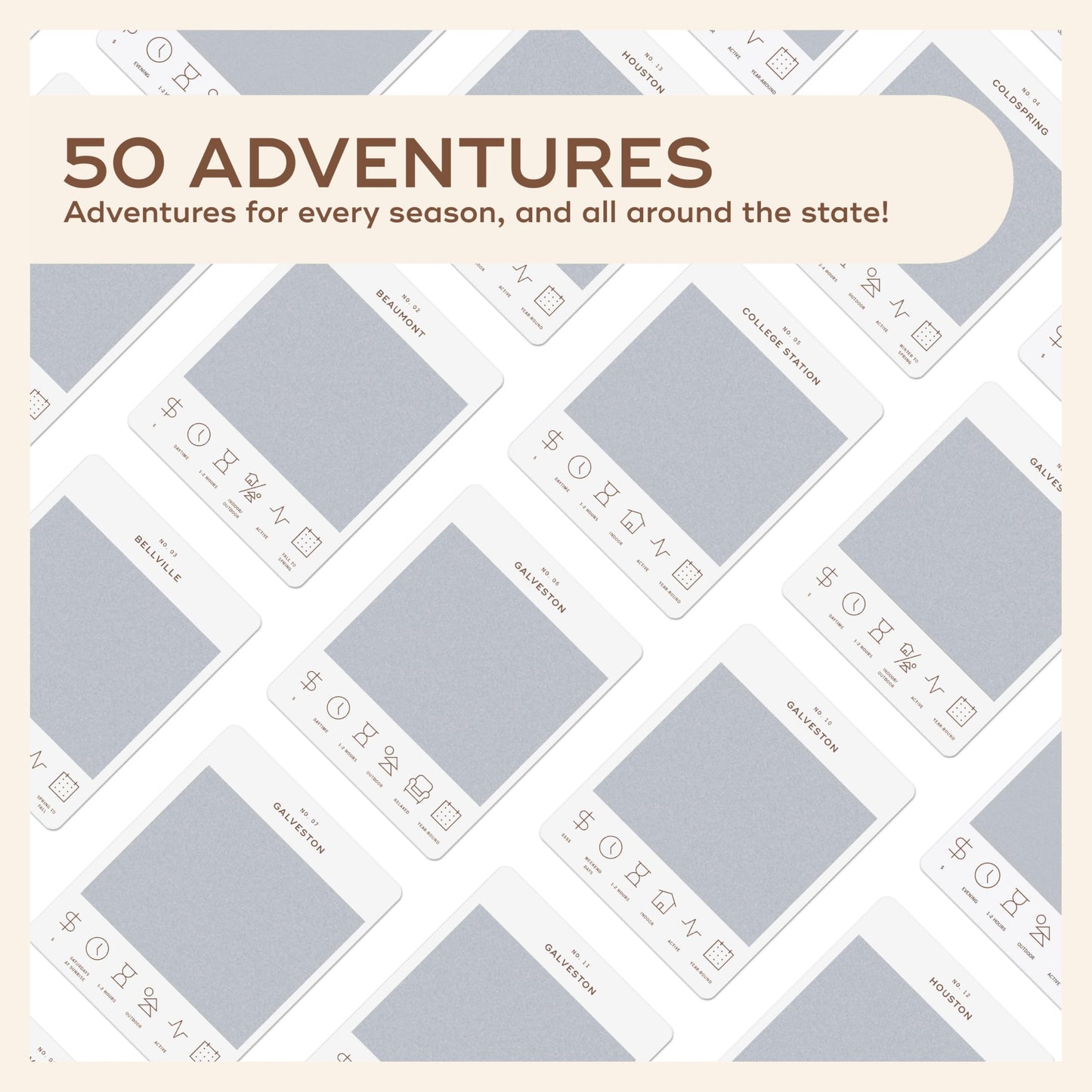 Reach International Outfitters Houston Adventure Bucket List – 50 Scratch-Off Cards for Outdoor Activities & Landmarks