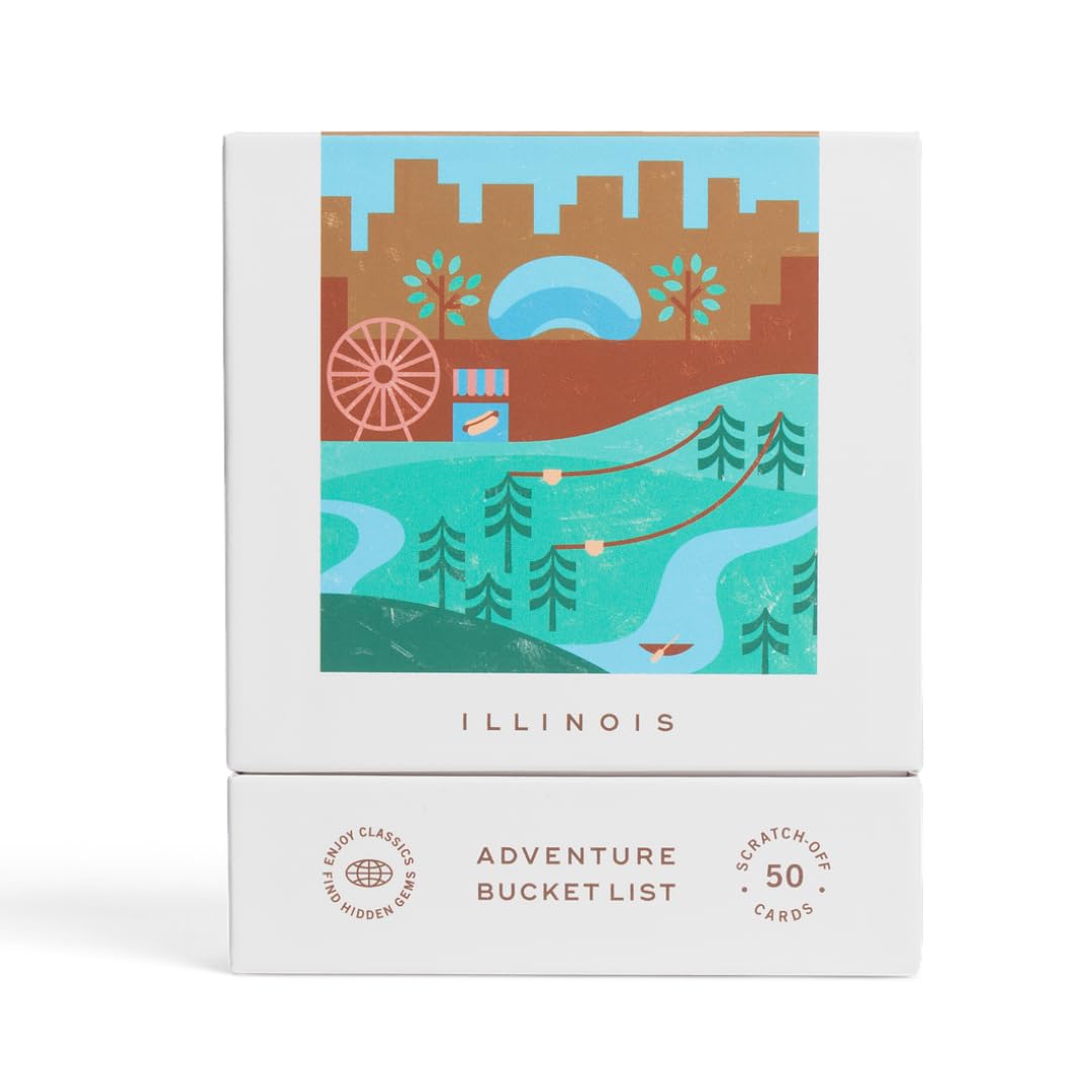 Reach International Outfitters: Illinois Adventure Bucket List – 50 Scratch-Off Cards for Outdoor and Road Trips