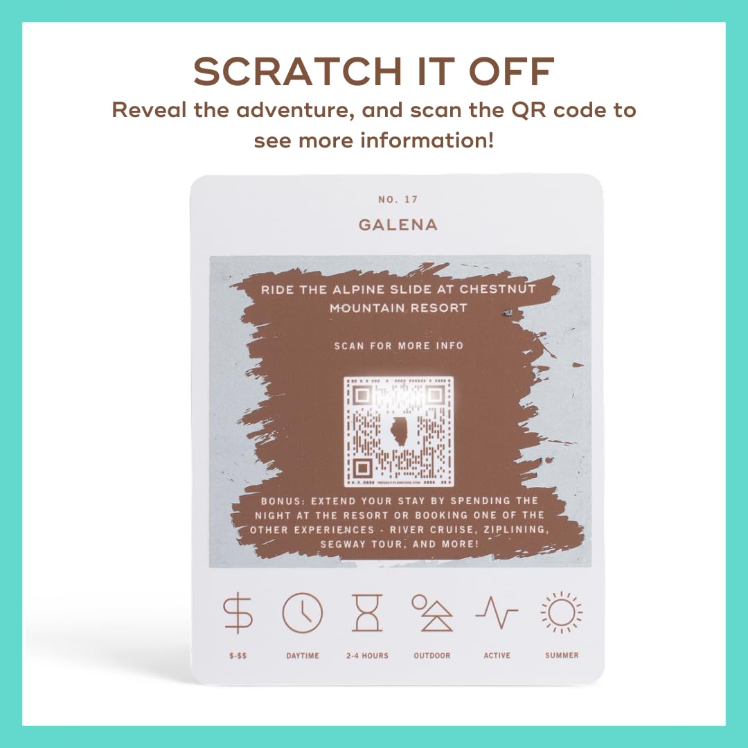Reach International Outfitters: Illinois Adventure Bucket List – 50 Scratch-Off Cards for Outdoor and Road Trips