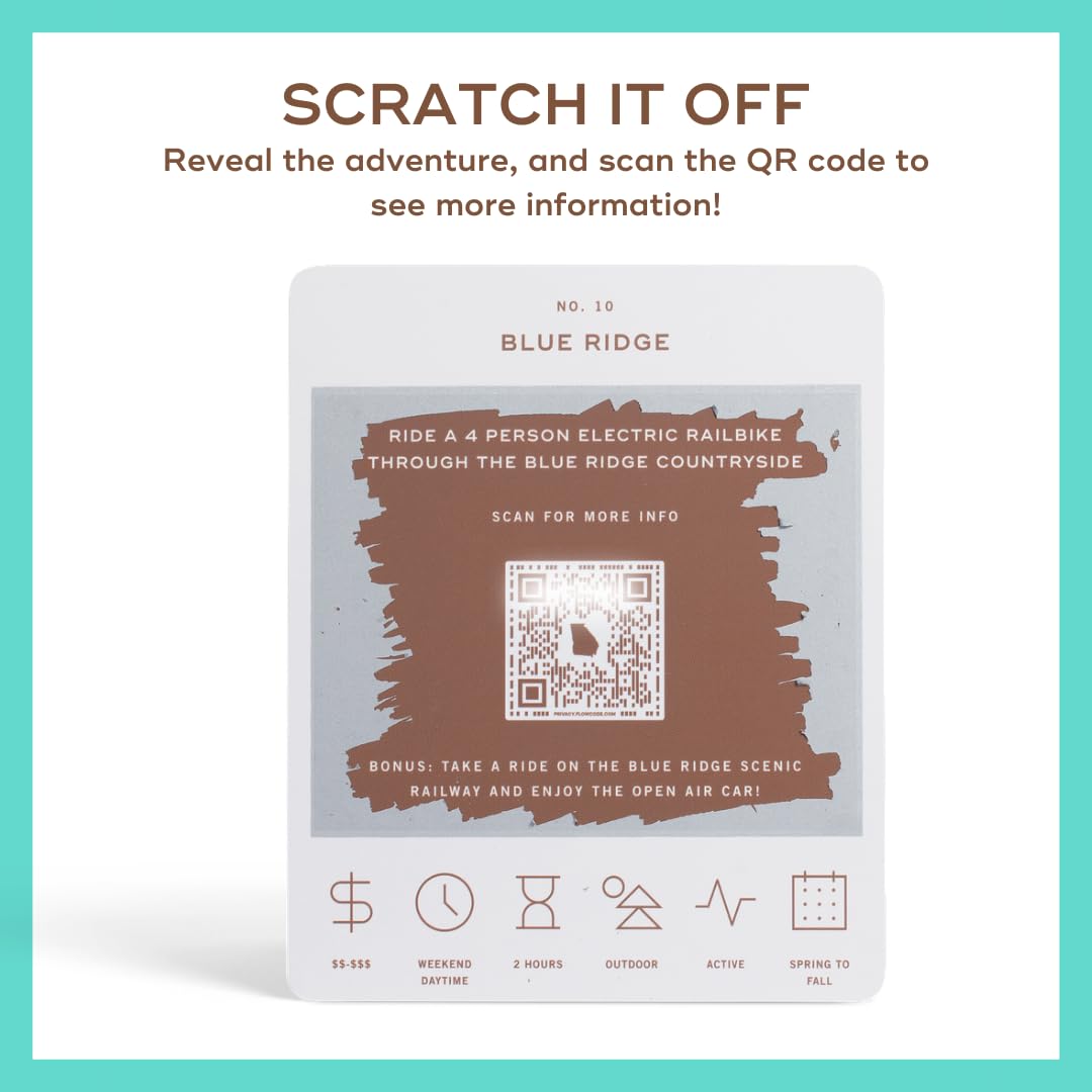 Reach International Outfitters Georgia Adventure Bucket List: 50 Scratch-Off Cards for Outdoor Activities & Road Trips