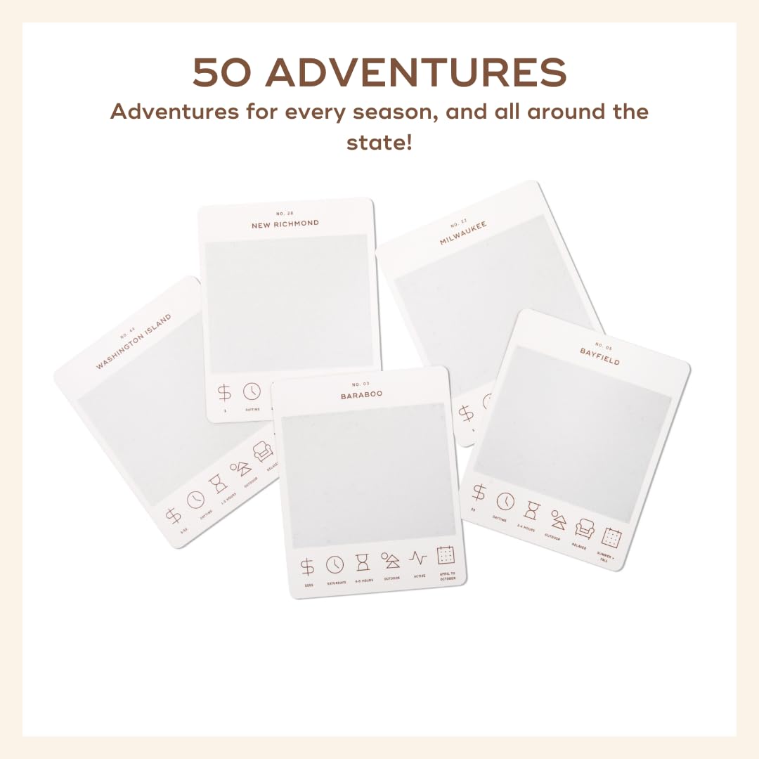 Reach International Outfitters Wisconsin Adventure Bucket List — 50 Scratch-Off Cards for Outdoor Activities & Road Trips