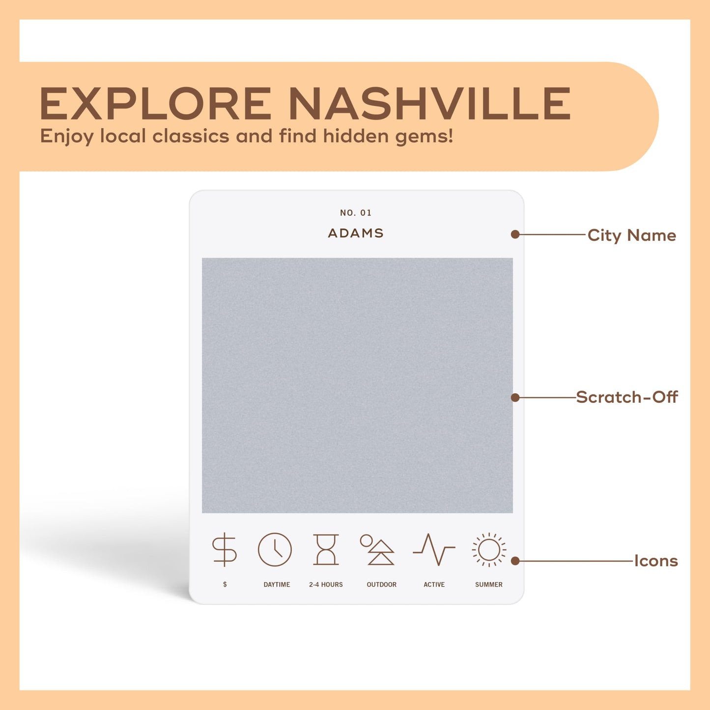 Nashville Adventure Bucket List – 50 Scratch-Off Cards | Reach International Outfitters