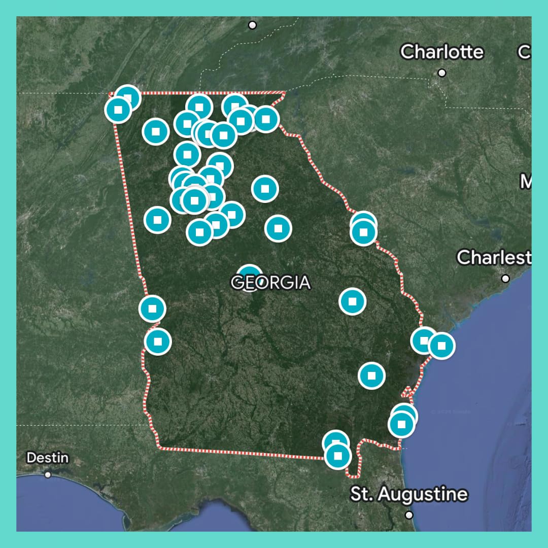 Reach International Outfitters Georgia Adventure Bucket List: 50 Scratch-Off Cards for Outdoor Activities & Road Trips
