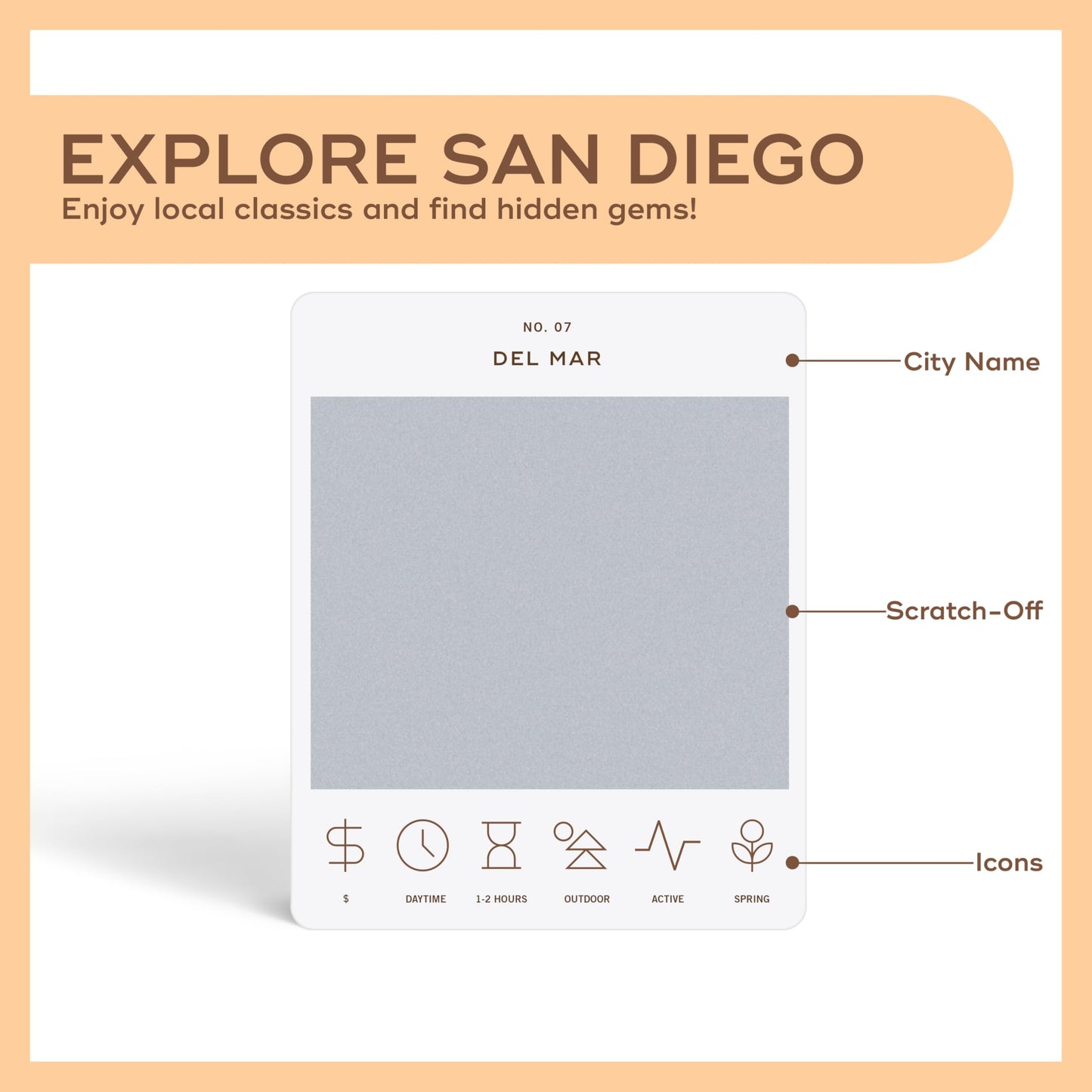 Reach International Outfitters San Diego Adventure Bucket List – 50 Scratch-Off Cards