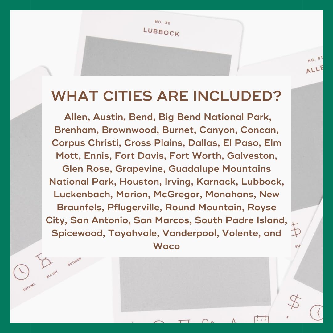 Reach International Outfitters Texas Adventure Bucket List: 50 Scratch-Off Cards for Texas Activities & Road Trips