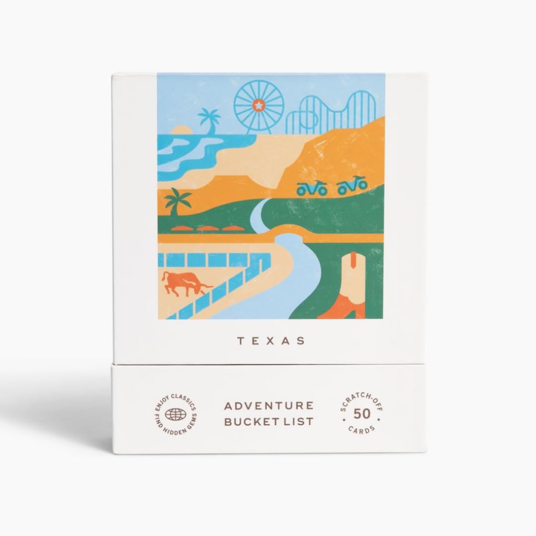 Reach International Outfitters Texas Adventure Bucket List: 50 Scratch-Off Cards for Texas Activities & Road Trips
