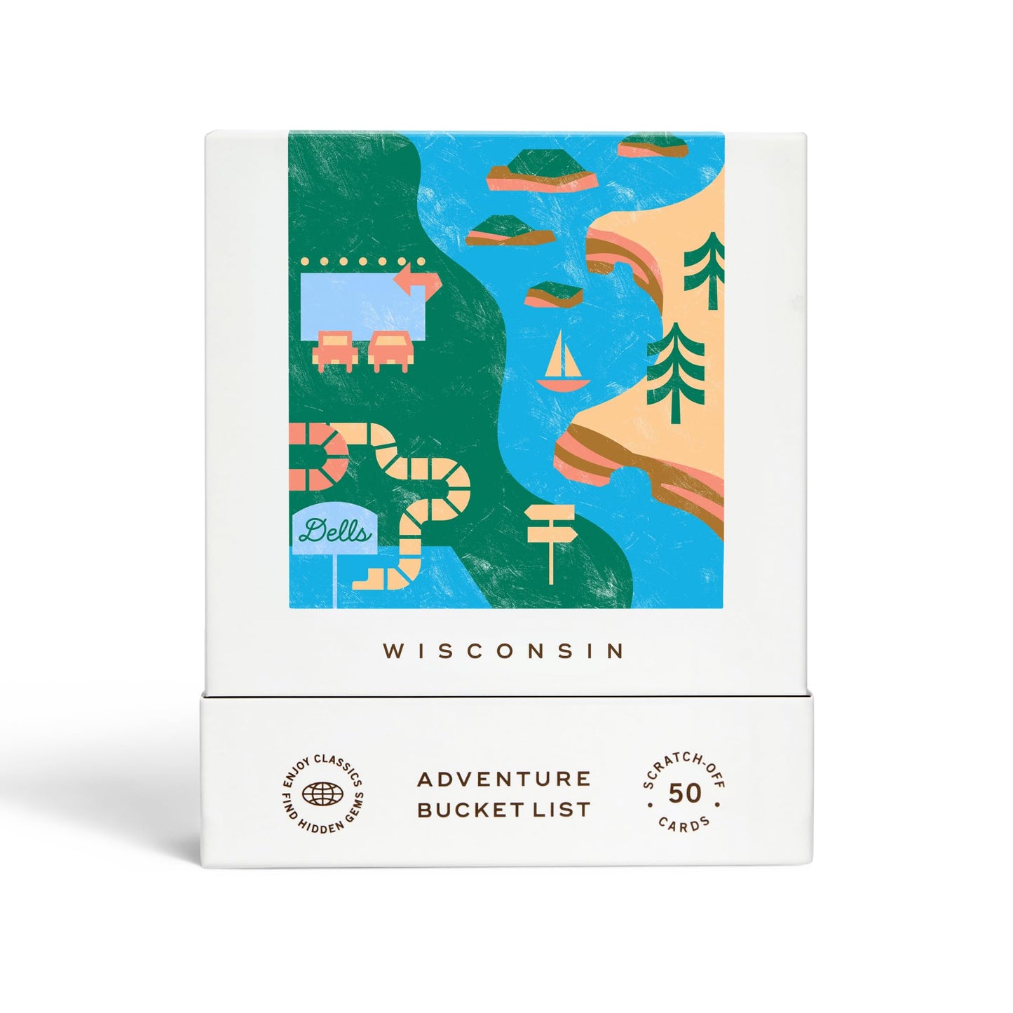 Reach International Outfitters Wisconsin Adventure Bucket List — 50 Scratch-Off Cards for Outdoor Activities & Road Trips