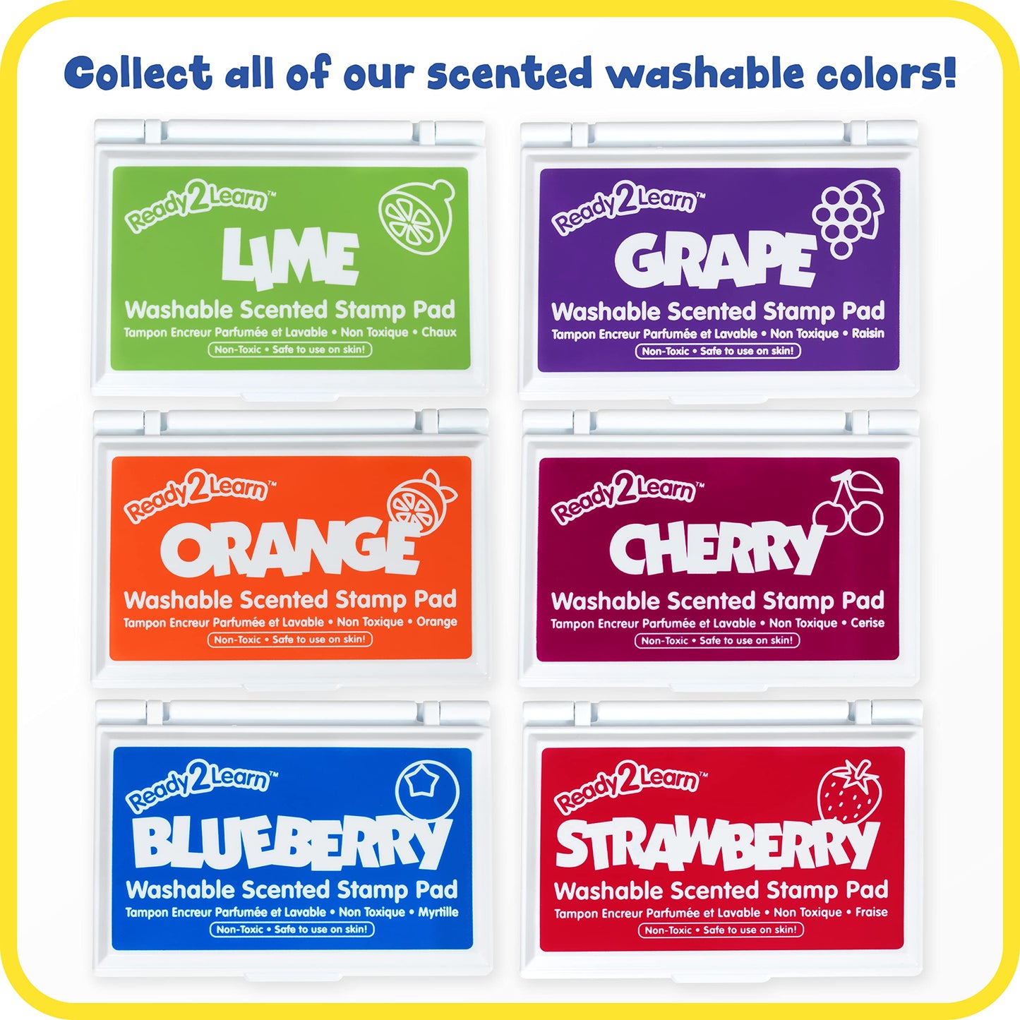 Ready 2 Learn Scented Stamp Pad – Grape (Purple) | Non-Toxic & Fade-Resistant Ink